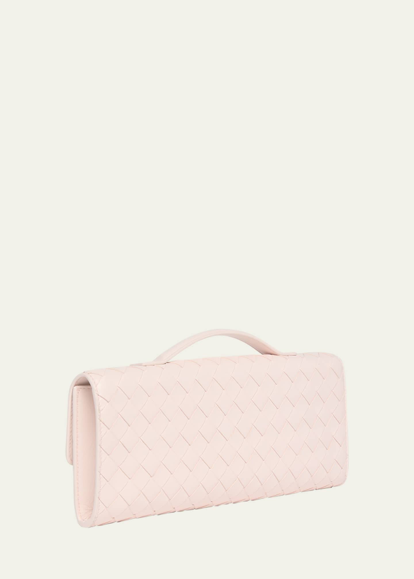 Bottega Veneta Andiamo Flower-Embellished Leather Clutch Bag Image 3 of 6