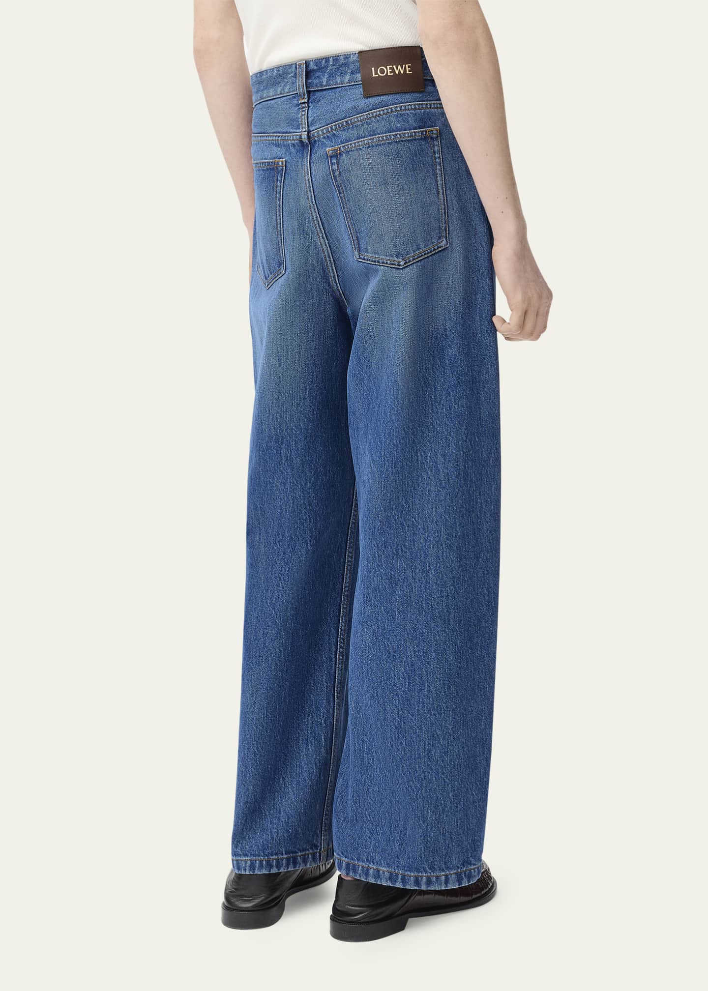 Loewe Men's Straight Fit Cropped Jeans Image 3 of 4