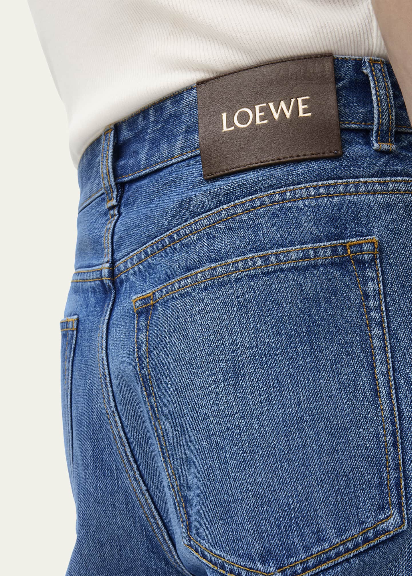 Loewe Men's Straight Fit Cropped Jeans Image 4 of 4