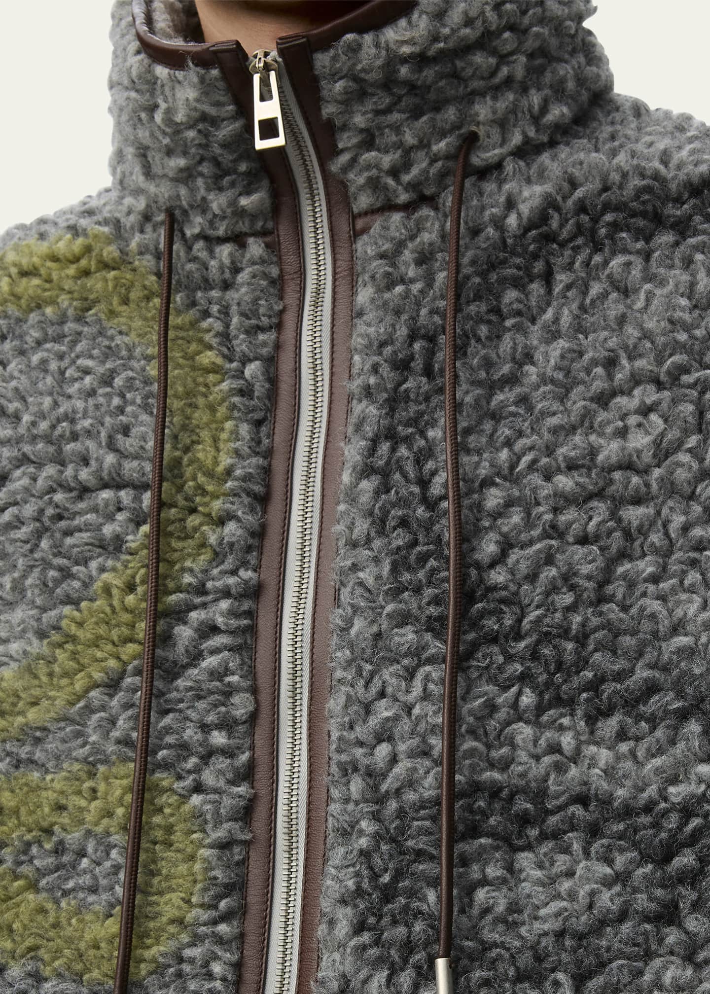 Loewe Men's Monogram Fleece Full-Zip Vest Image 2 of 2