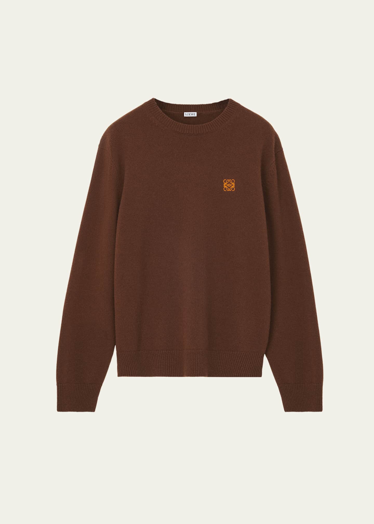 Loewe Men's Wool Mini-Anagram Crewneck Sweater Image 1 of 2