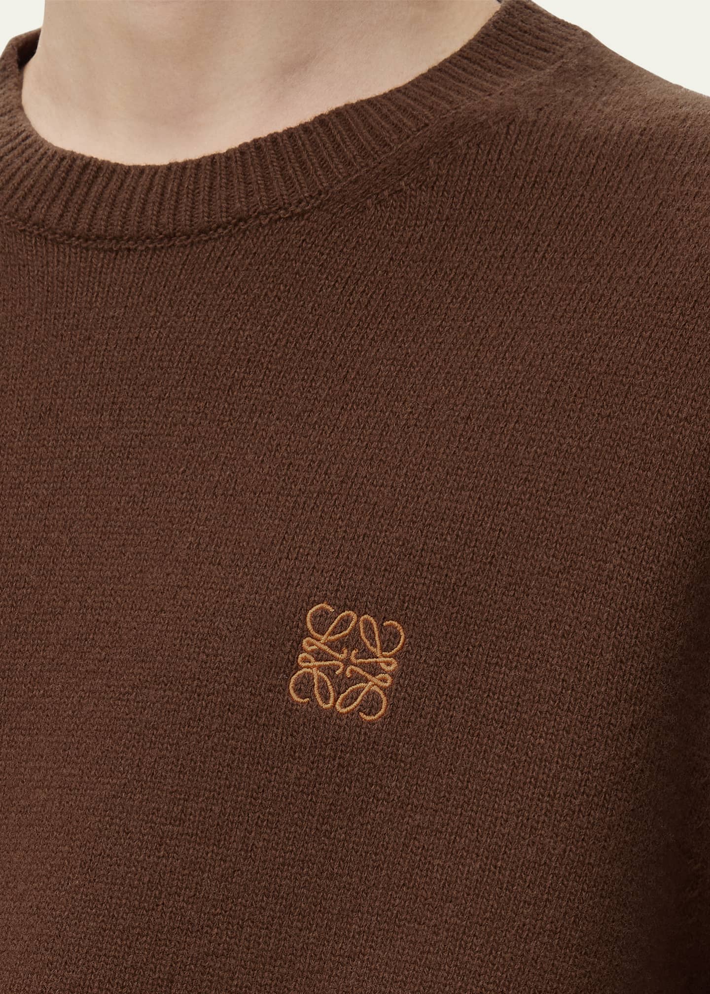 Loewe Men's Wool Mini-Anagram Crewneck Sweater Image 2 of 2