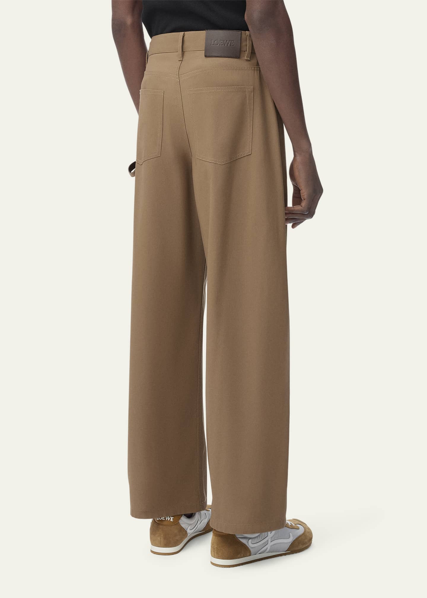 Loewe Men's Beige Cotton Carpenter Pants Image 2 of 4