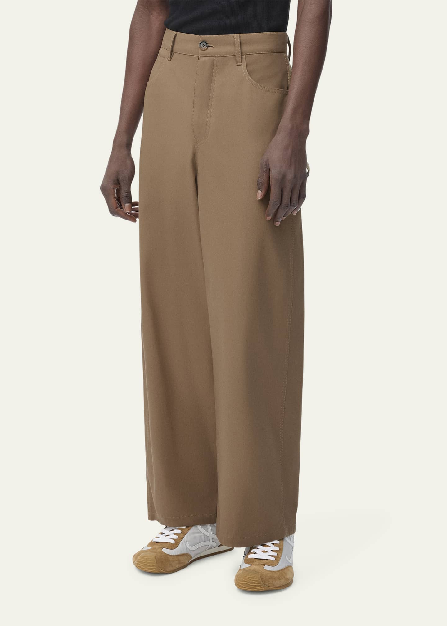 Loewe Men's Beige Cotton Carpenter Pants Image 3 of 4