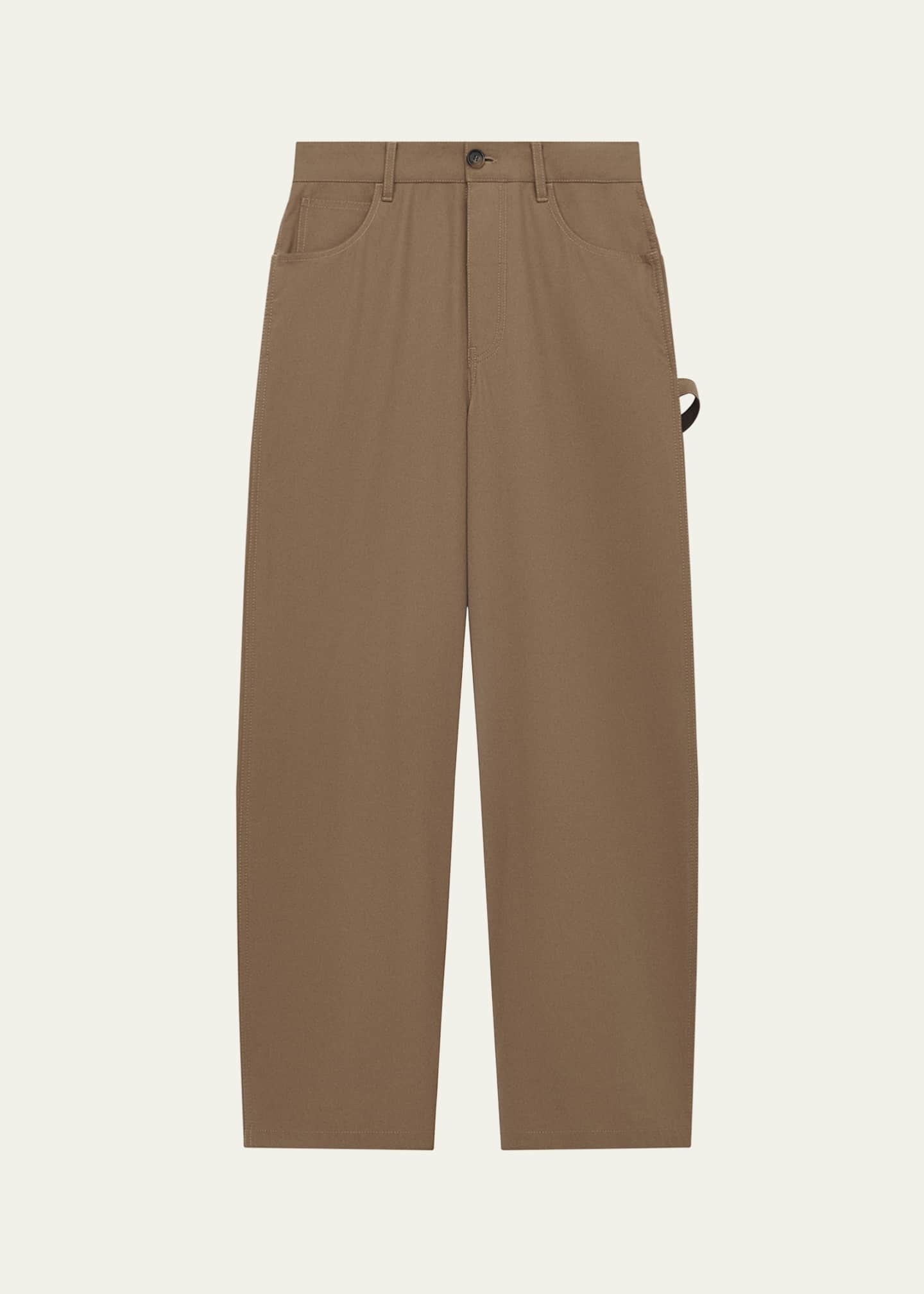 Loewe Men's Beige Cotton Carpenter Pants Image 1 of 4
