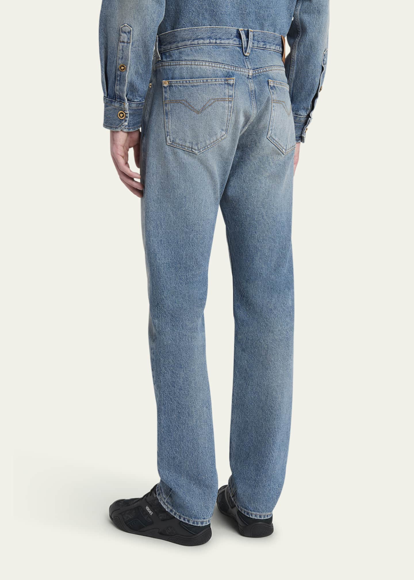 Versace Men's Medusa Straight-Leg Jeans Image 3 of 5
