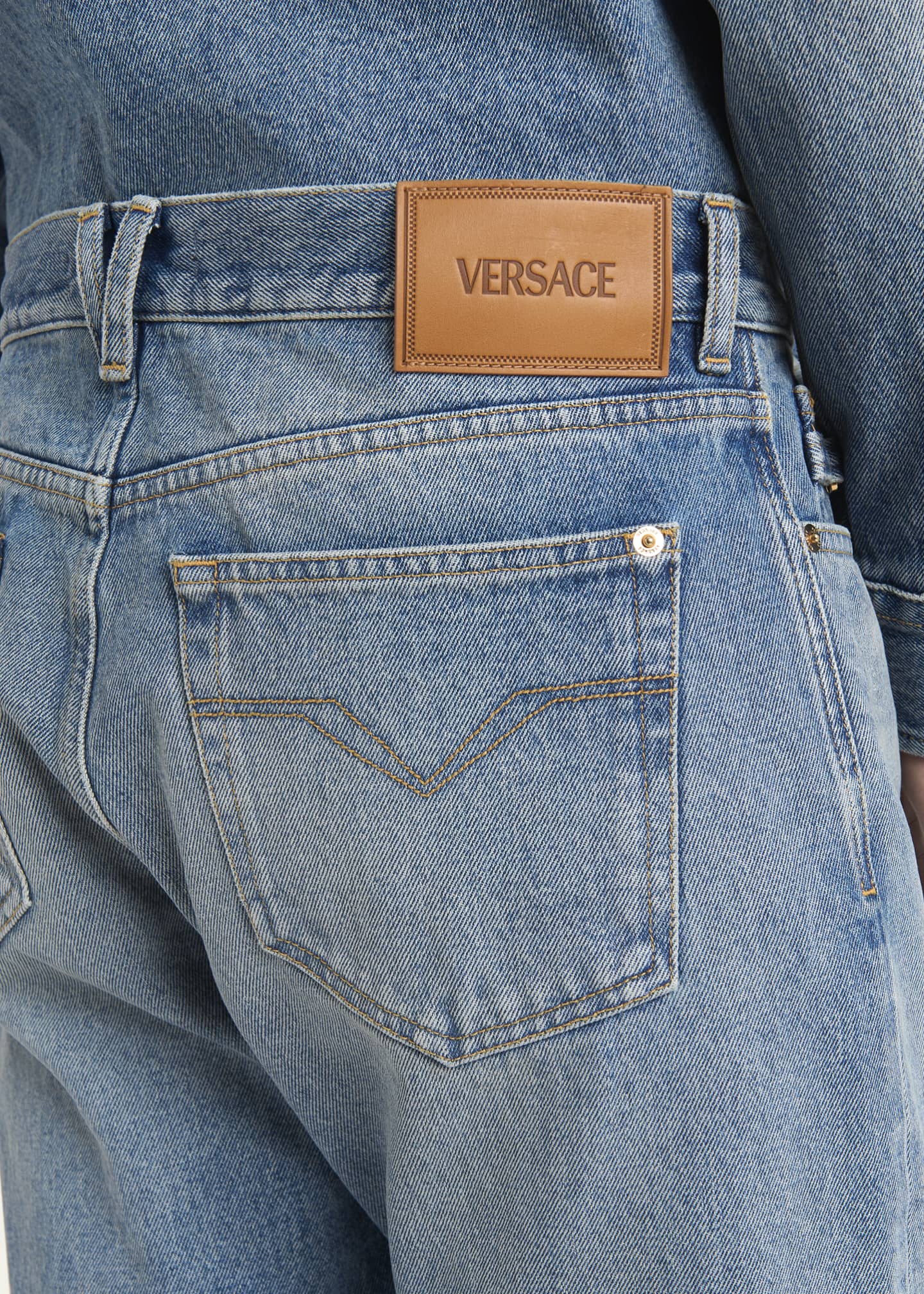 Versace Men's Medusa Straight-Leg Jeans Image 5 of 5