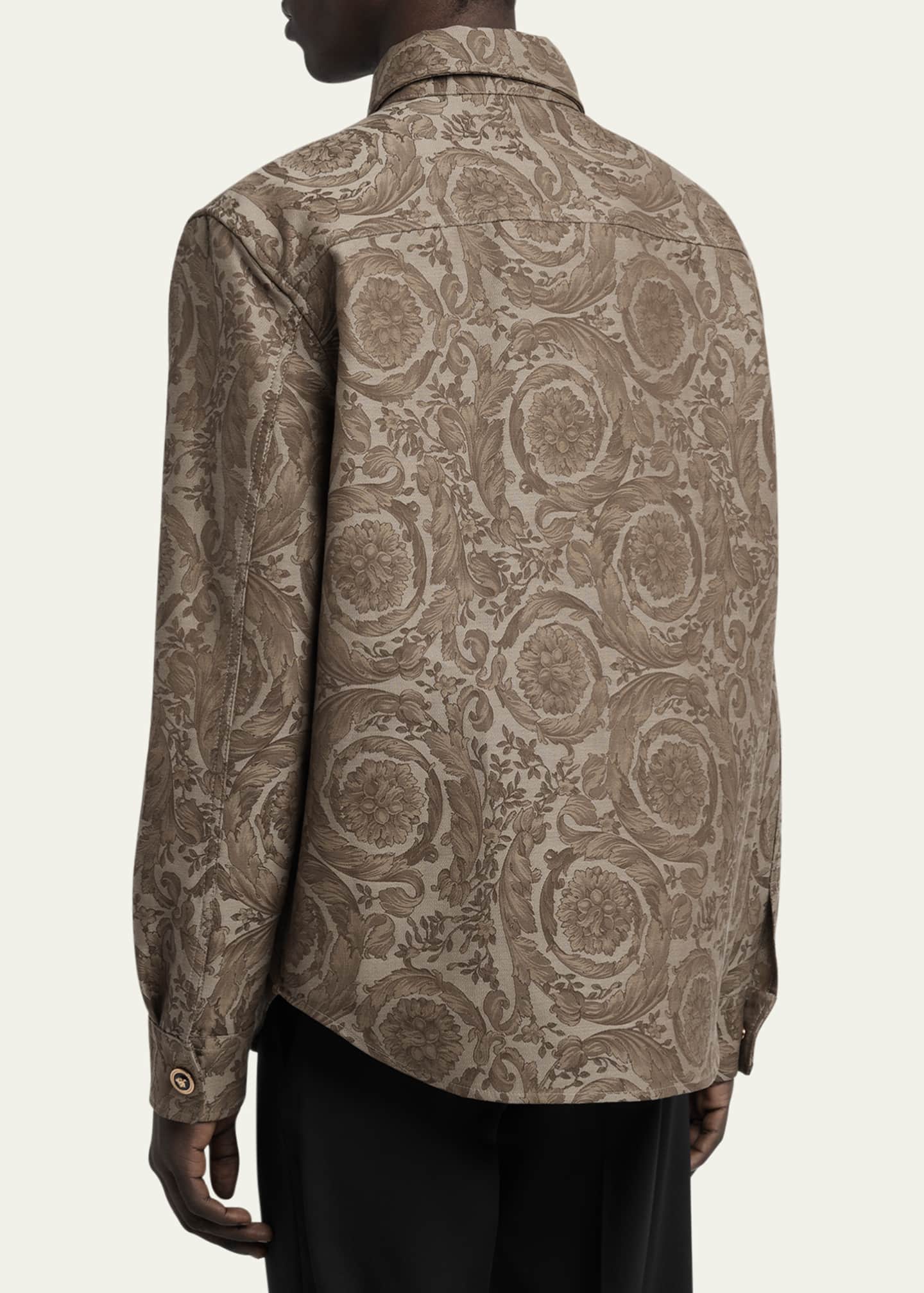 Versace Men's Barocco Jacquard Overshirt Image 3 of 5