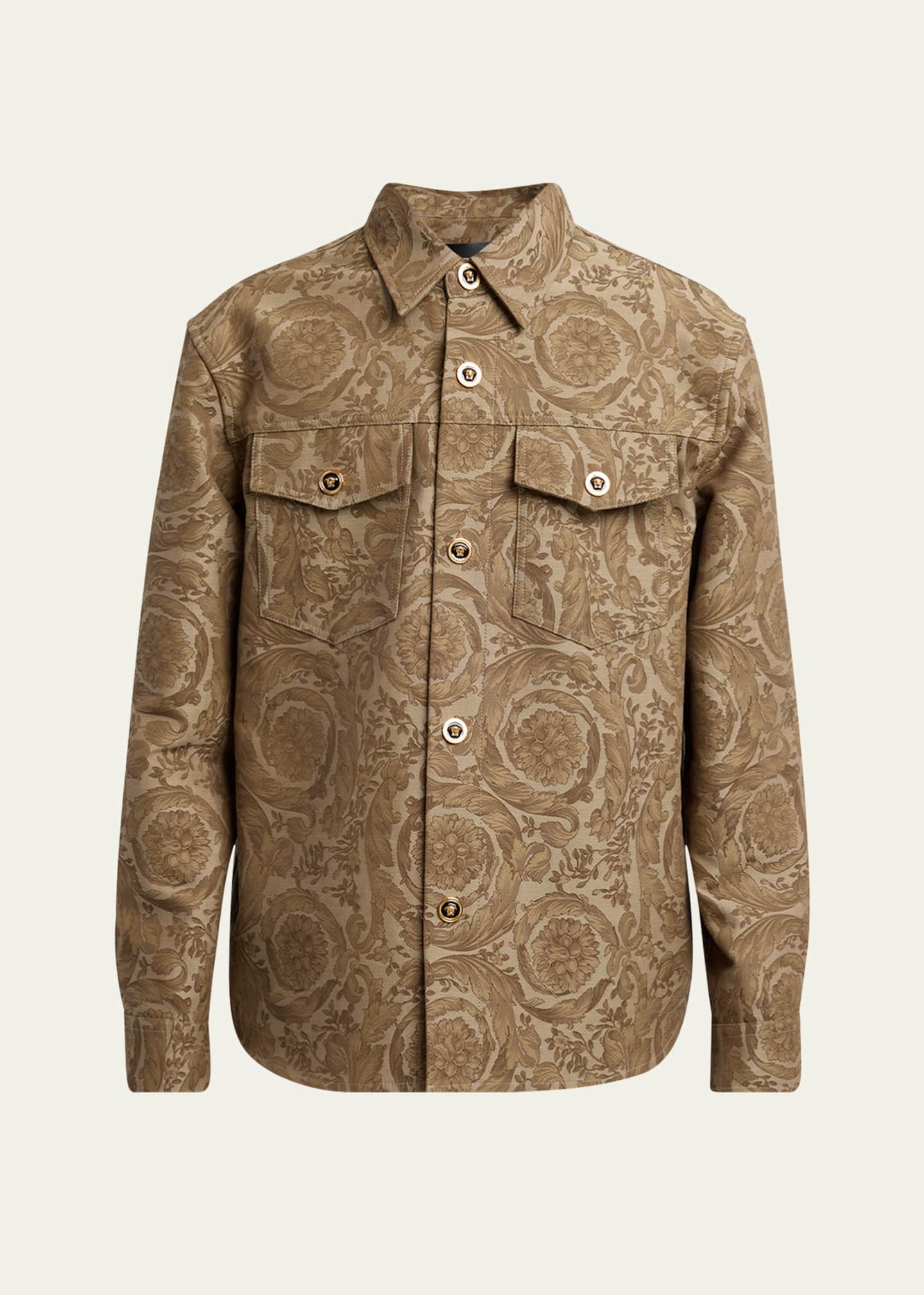 Versace Men's Barocco Jacquard Overshirt Image 1 of 5