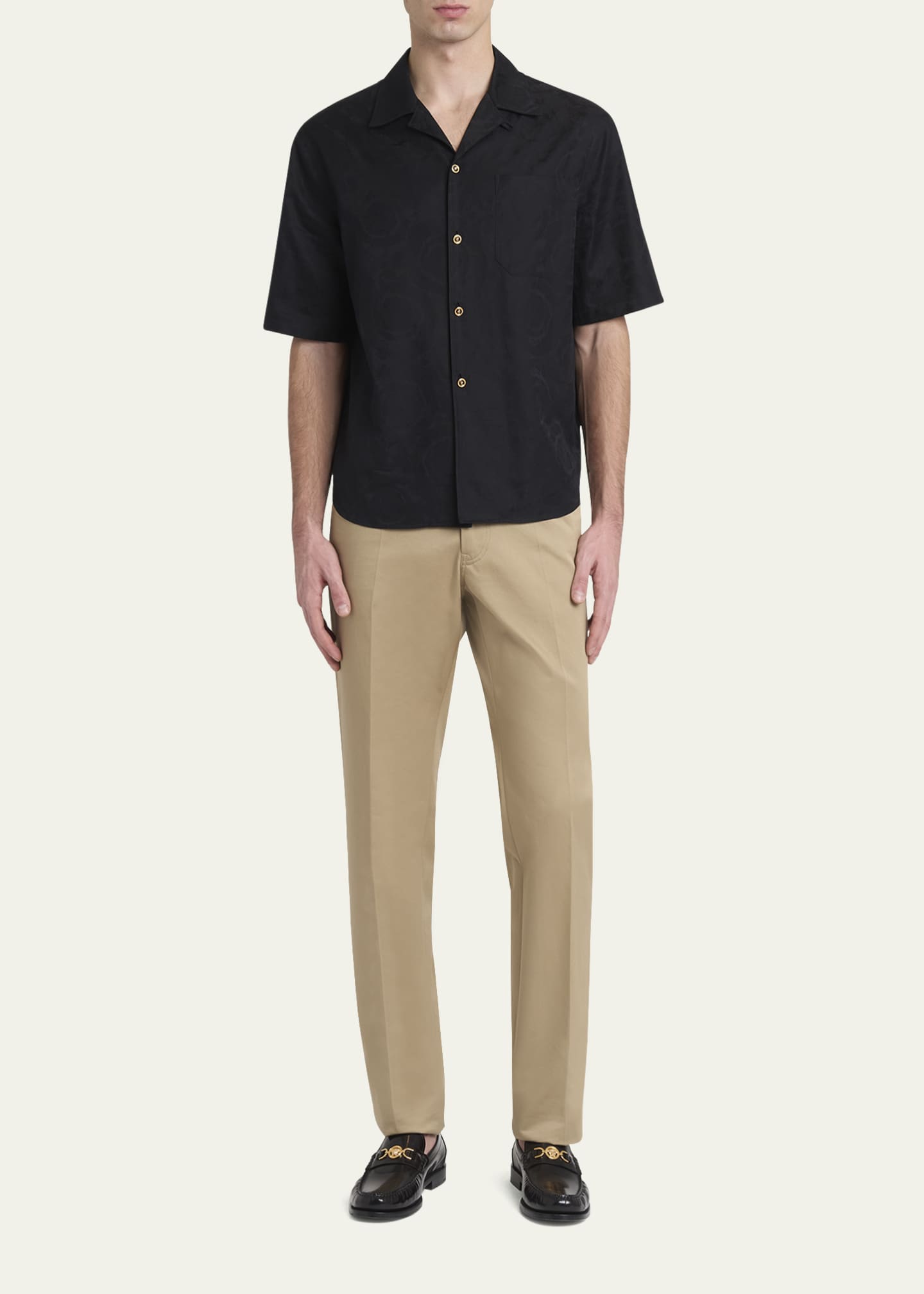 Versace Men's Medusa Slim Twill Trousers Image 2 of 5