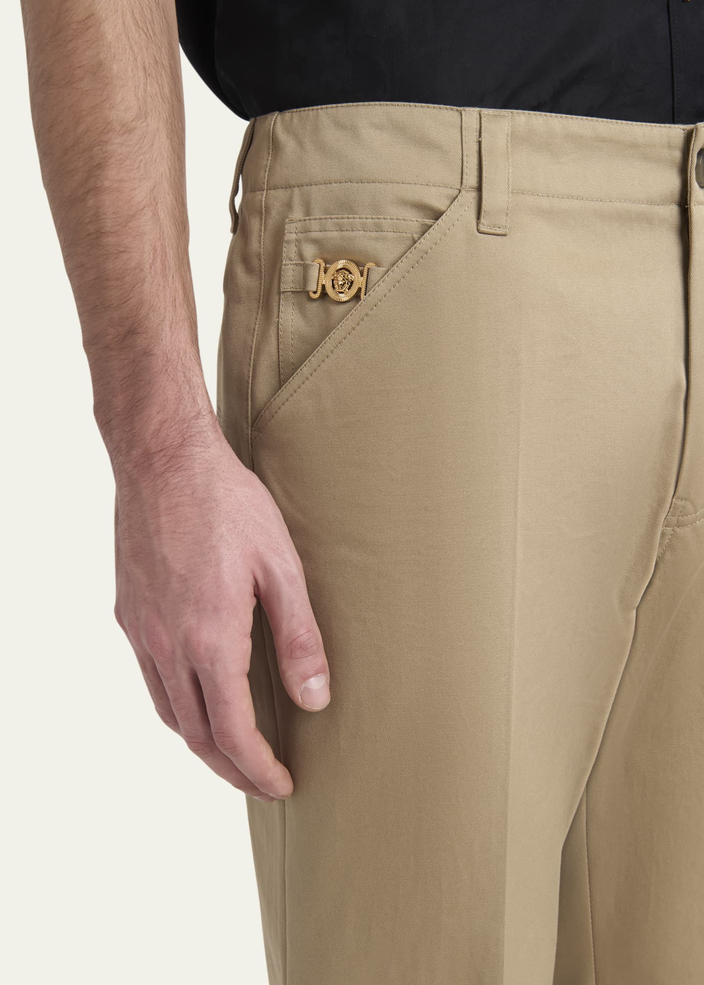 Versace Men's Medusa Slim Twill Trousers Image 5 of 5