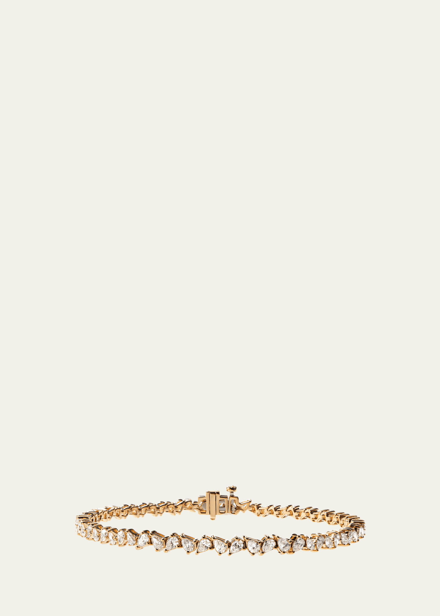 Lana 14K Yellow Gold Zig Zag Graduating Diamond Pear Bracelet, 7"L Image 1 of 3