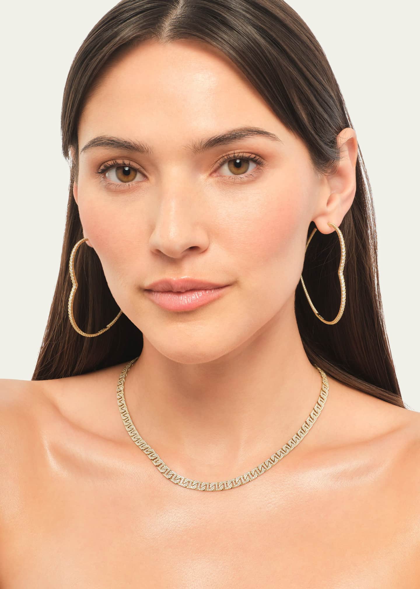 Lana 14K Yellow Gold Flawless Mykonos Necklace with Diamond Pave, 16"L Image 3 of 3