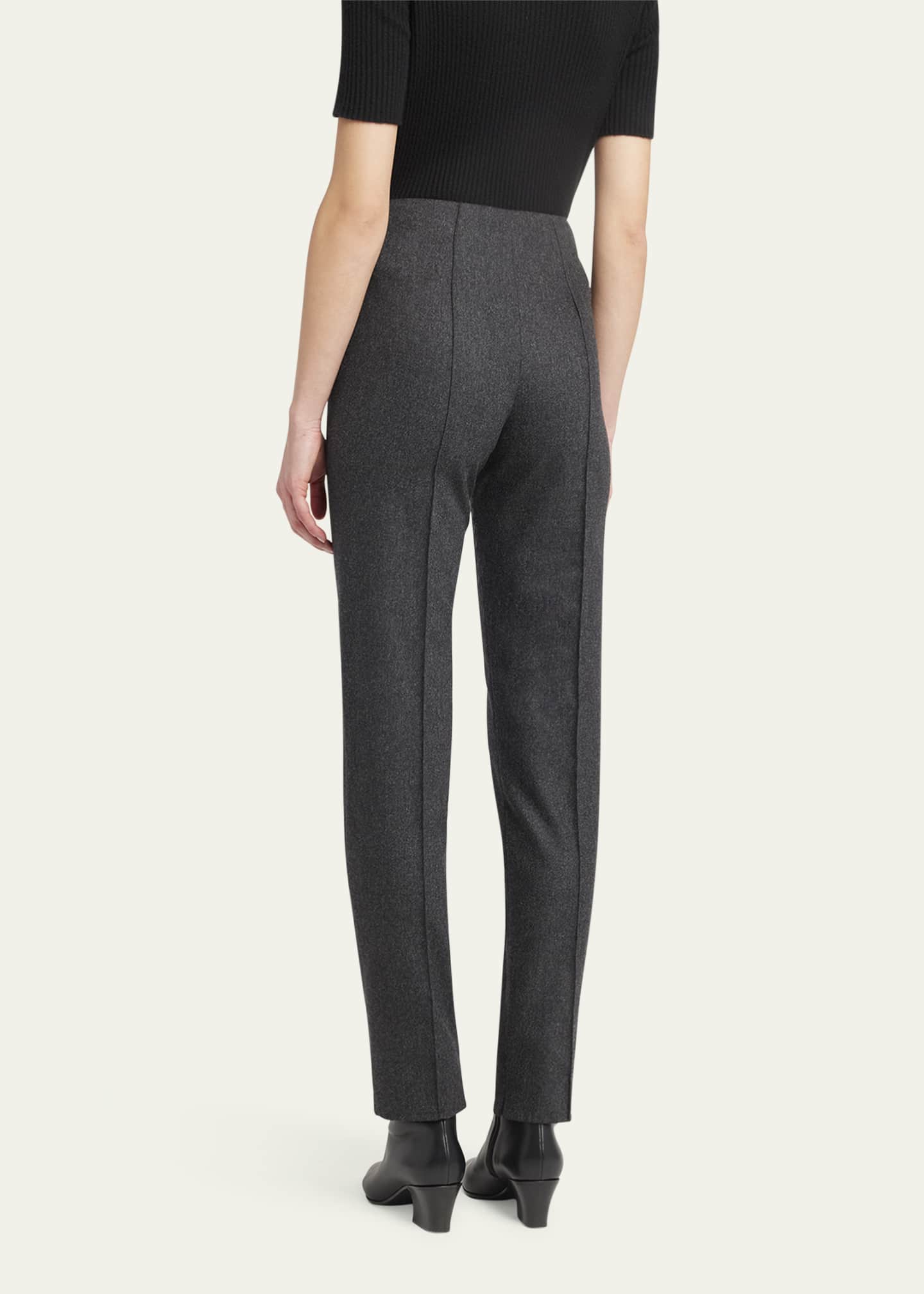 Giorgio Armani Cashmere Flannel Slim-Leg Ankle Trousers Image 3 of 5