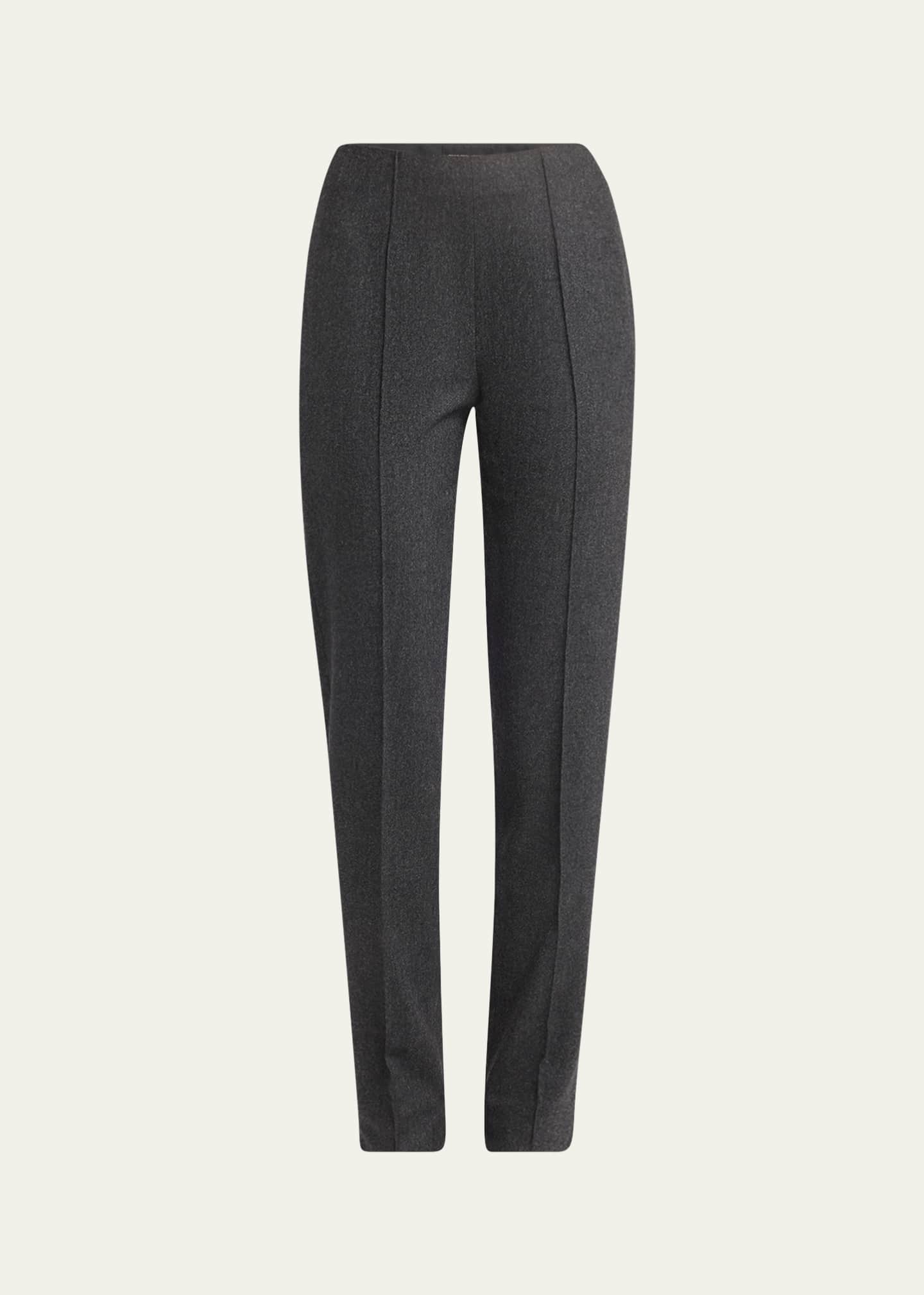 Giorgio Armani Cashmere Flannel Slim-Leg Ankle Trousers Image 1 of 5