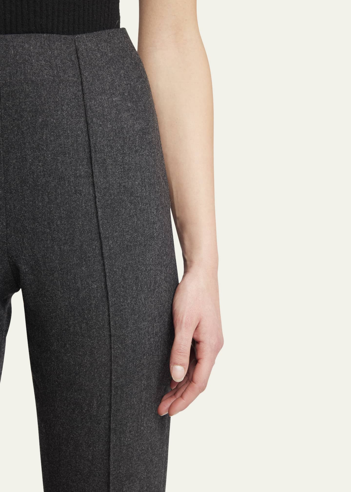 Giorgio Armani Cashmere Flannel Slim-Leg Ankle Trousers Image 5 of 5