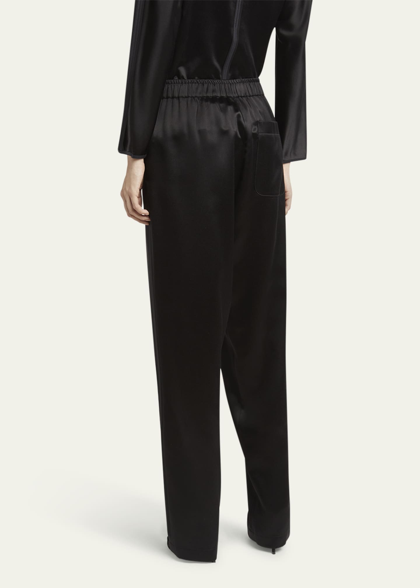 Giorgio Armani Pull-On Silk Trousers - Bergdorf Goodman