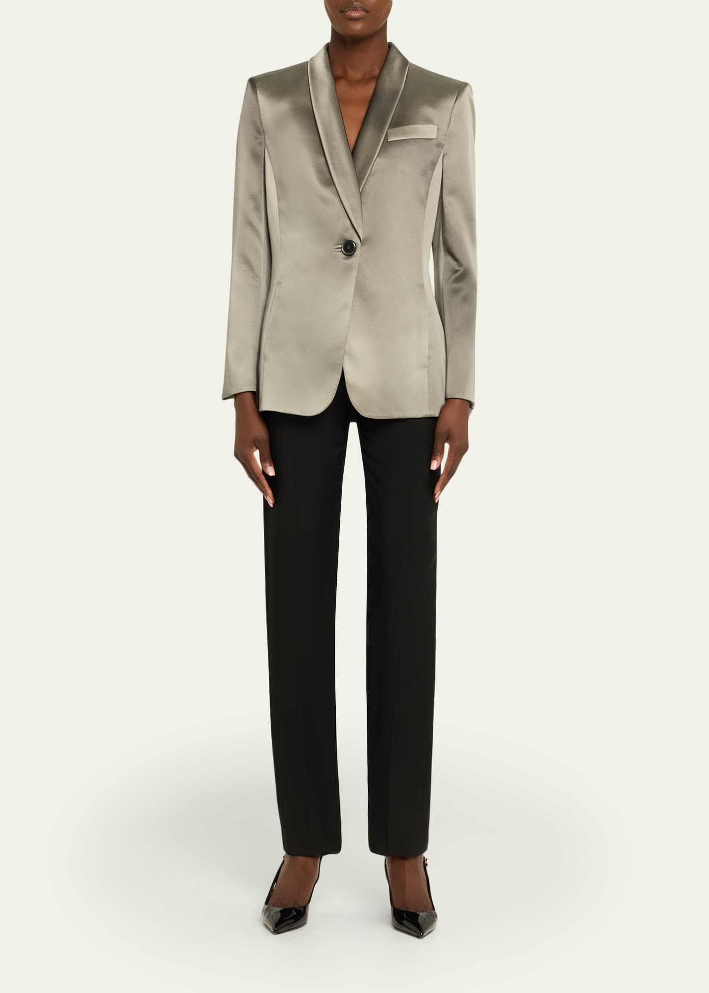 Giorgio Armani Ombre Satin Single-Breasted Blazer Bergdorf Goodman