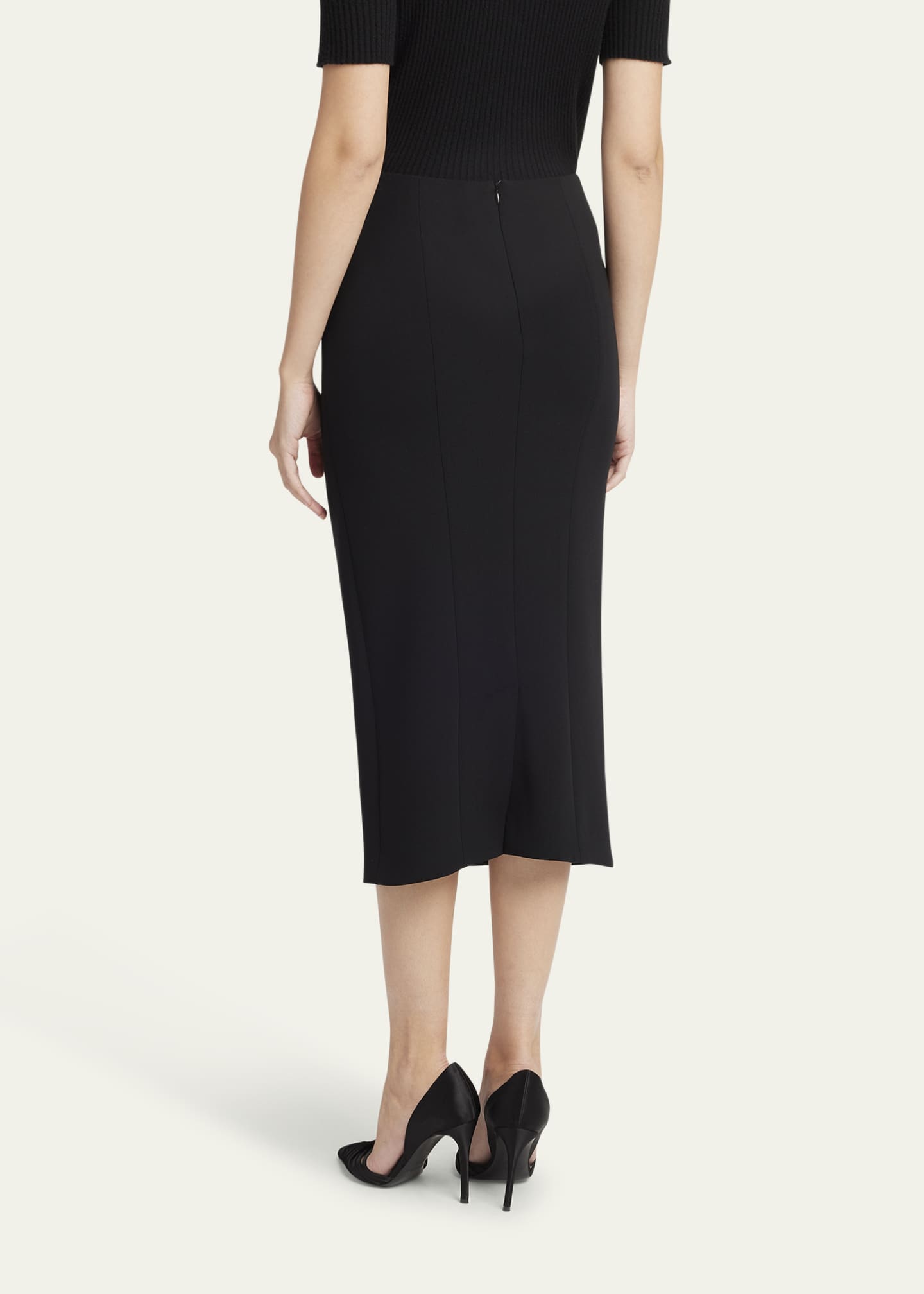 Giorgio Armani Stretch-Wool Pencil Skirt Image 3 of 5