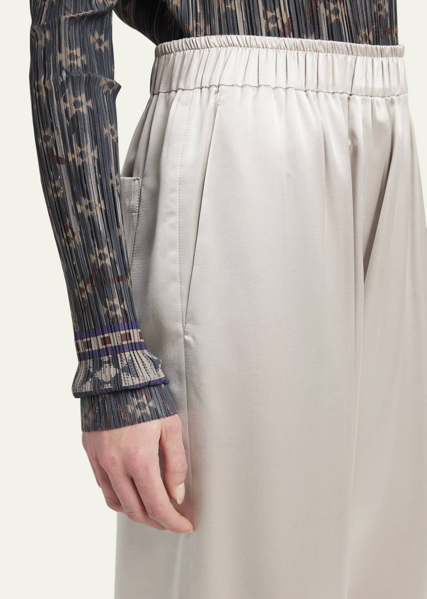 Giorgio Armani Pull-On Silk Trousers Image 4 of 4