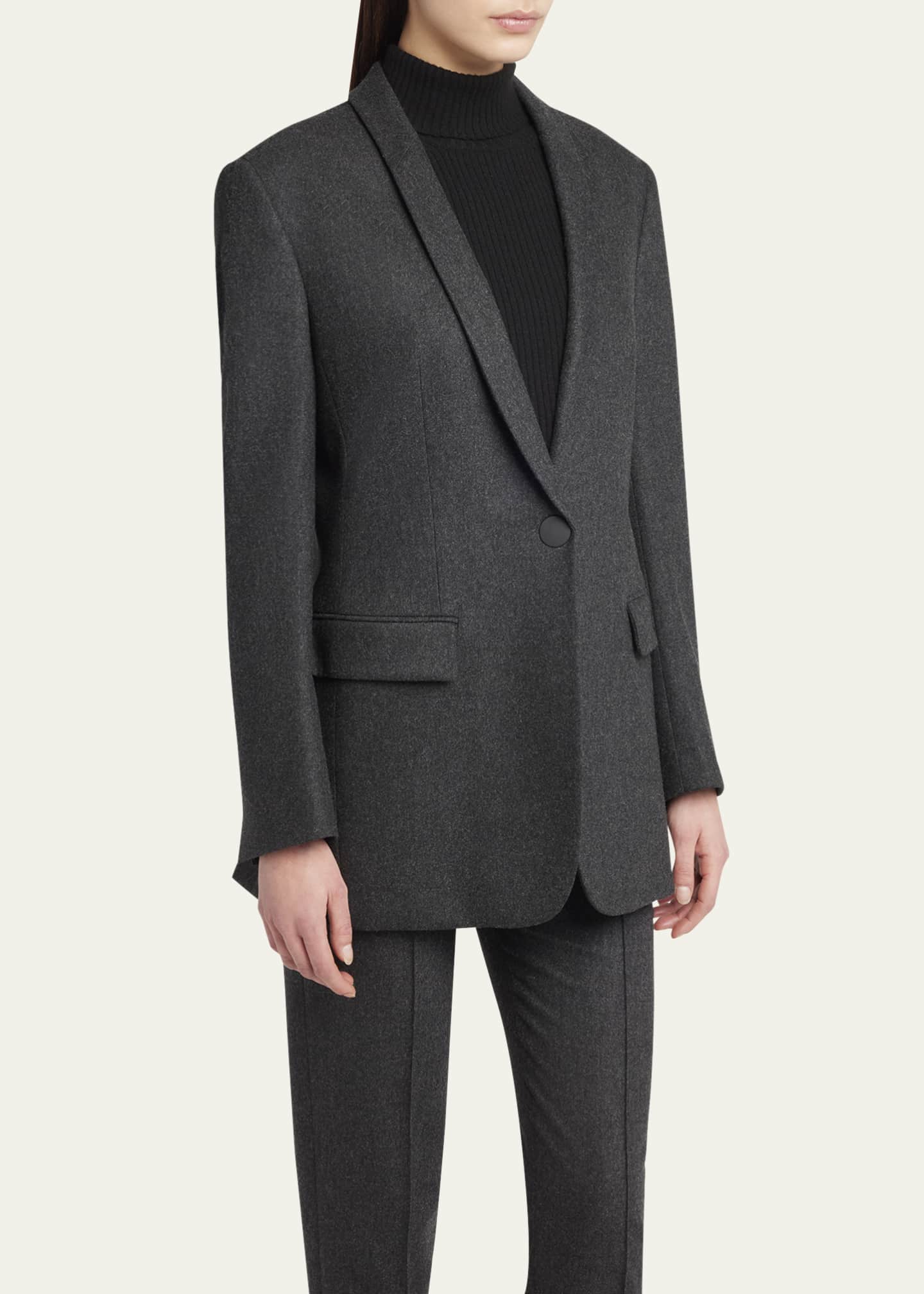 Giorgio Armani Cashmere Flannel Single-Breasted Blazer