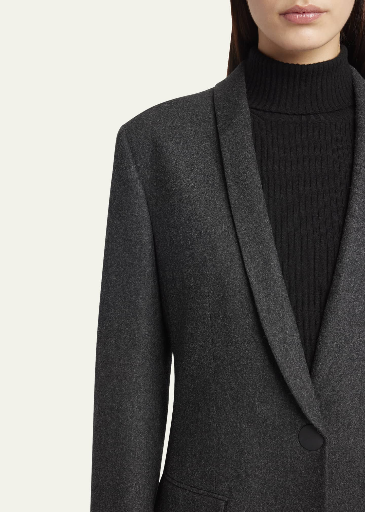 Giorgio Armani Cashmere Flannel Single-Breasted Blazer Image 5 of 5