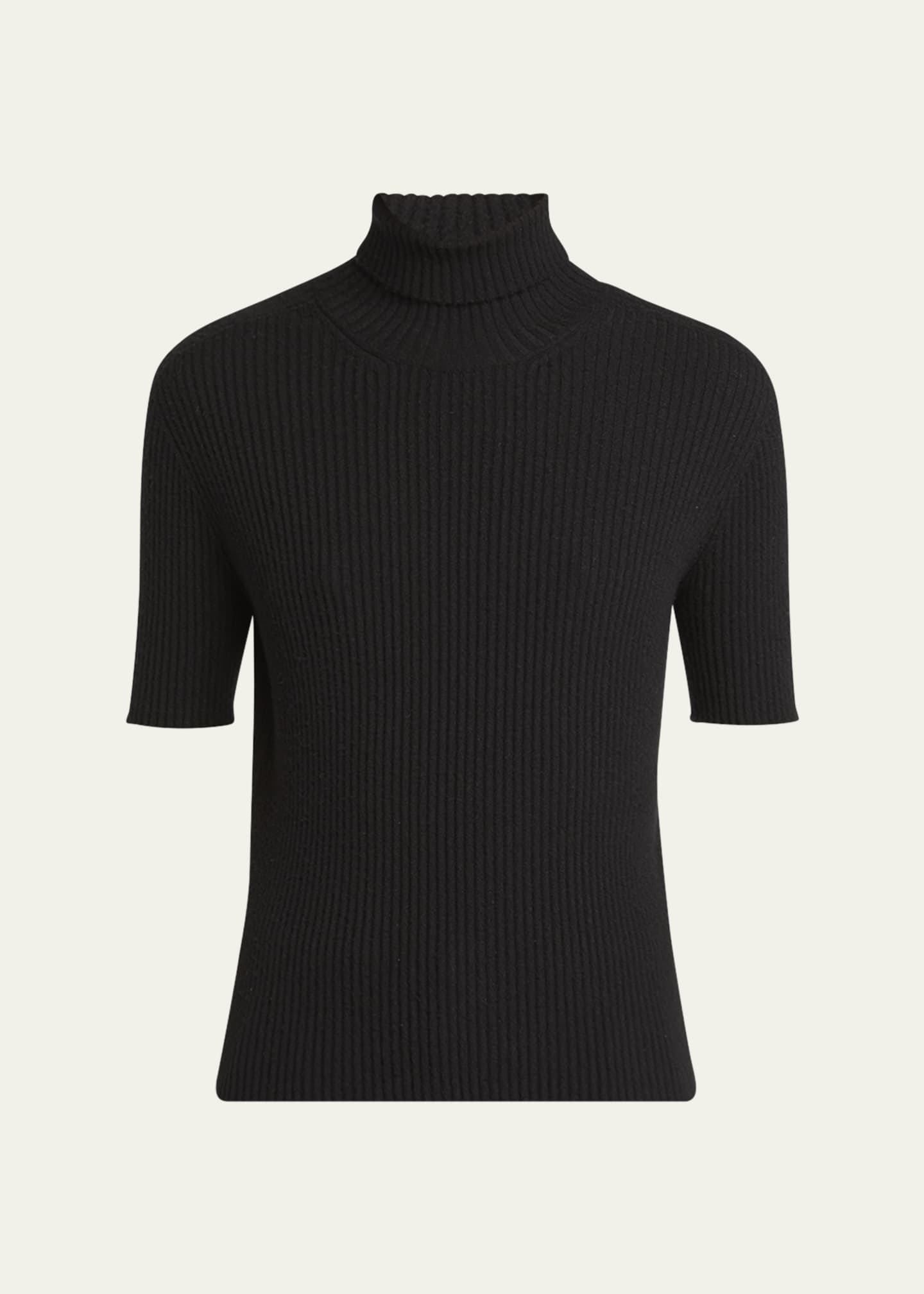 GIORGIO ARMANI タートルニット Giorgio Armani Turtleneck Short-Sleeve Cashmere Rib Sweater