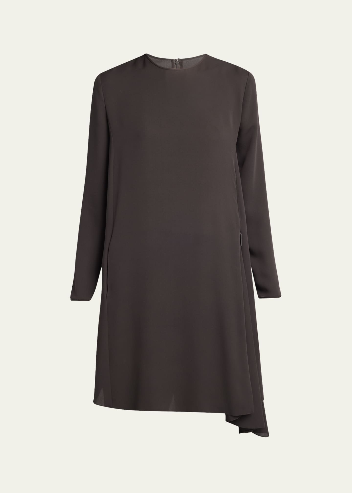 Giorgio Armani Silk Georgette Draped Tunic Dress Image 1 of 5