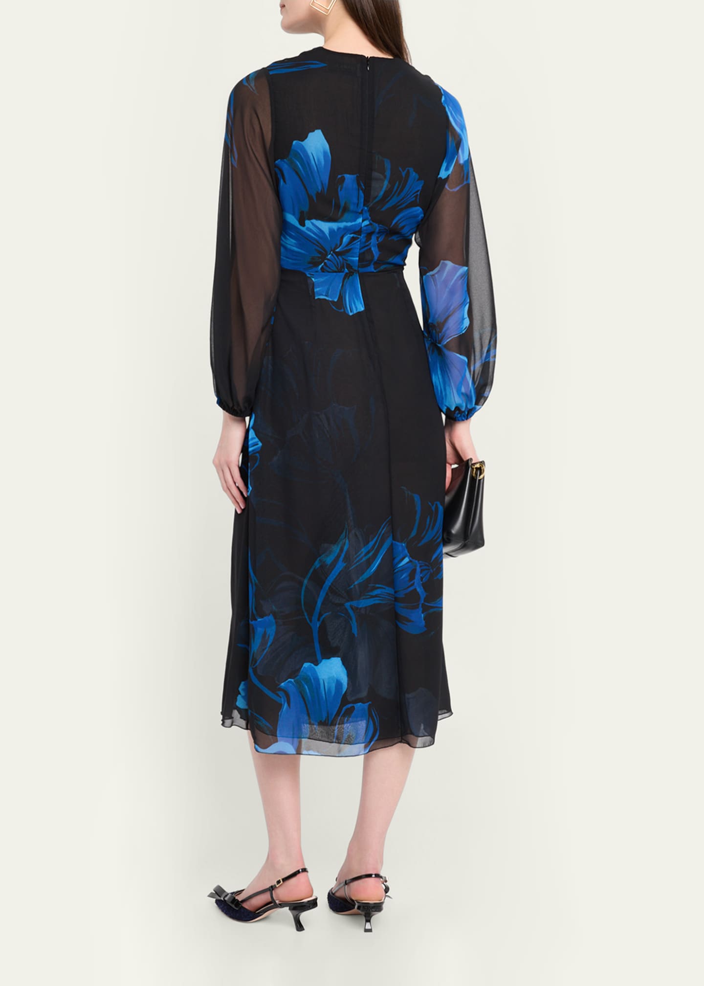 Chiara Boni La Petite Robe Floral-Print Georgette Midi Dress - Bergdorf  Goodman