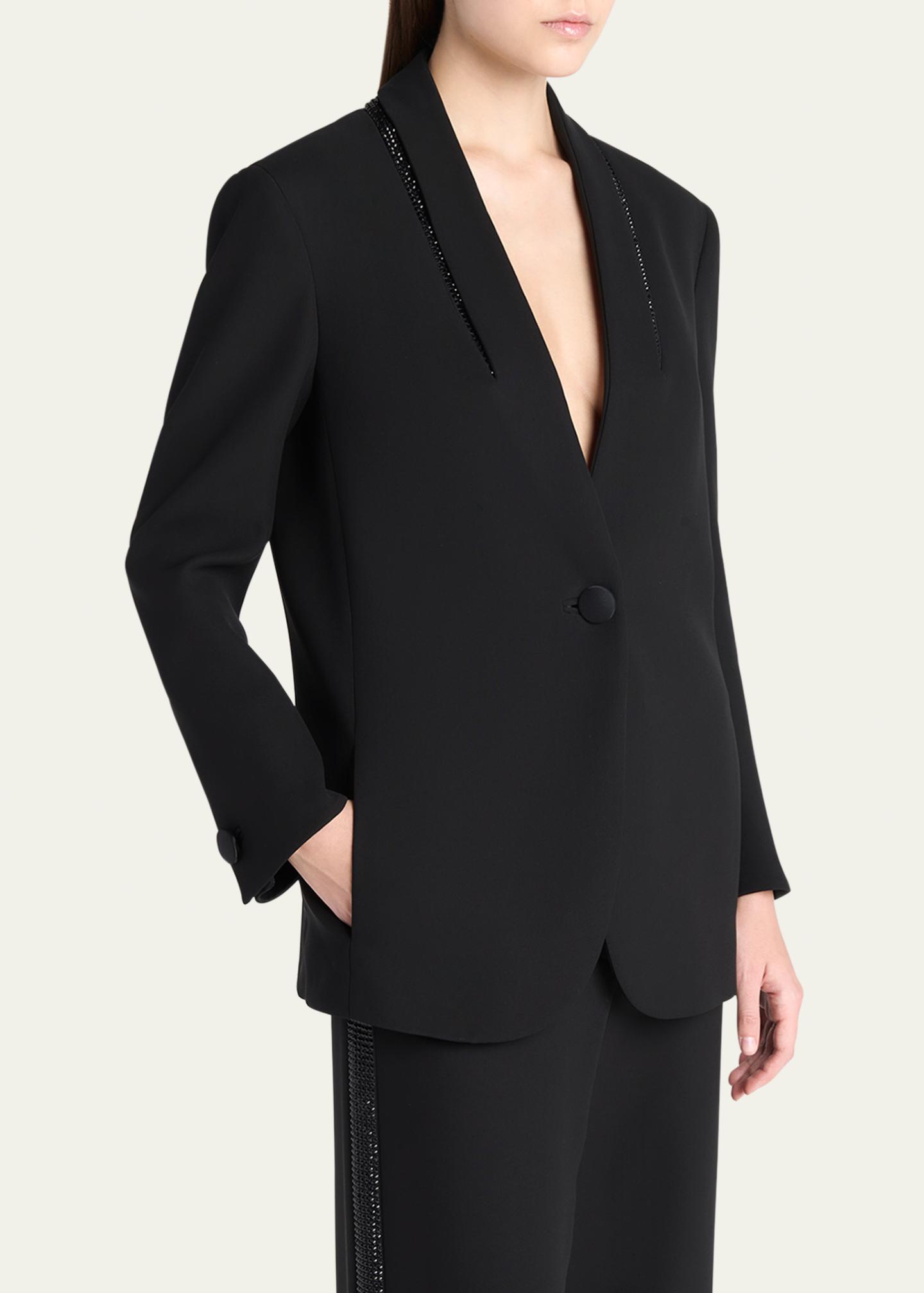 Giorgio Armani Beaded Silk Tuxedo Jacket - Bergdorf Goodman