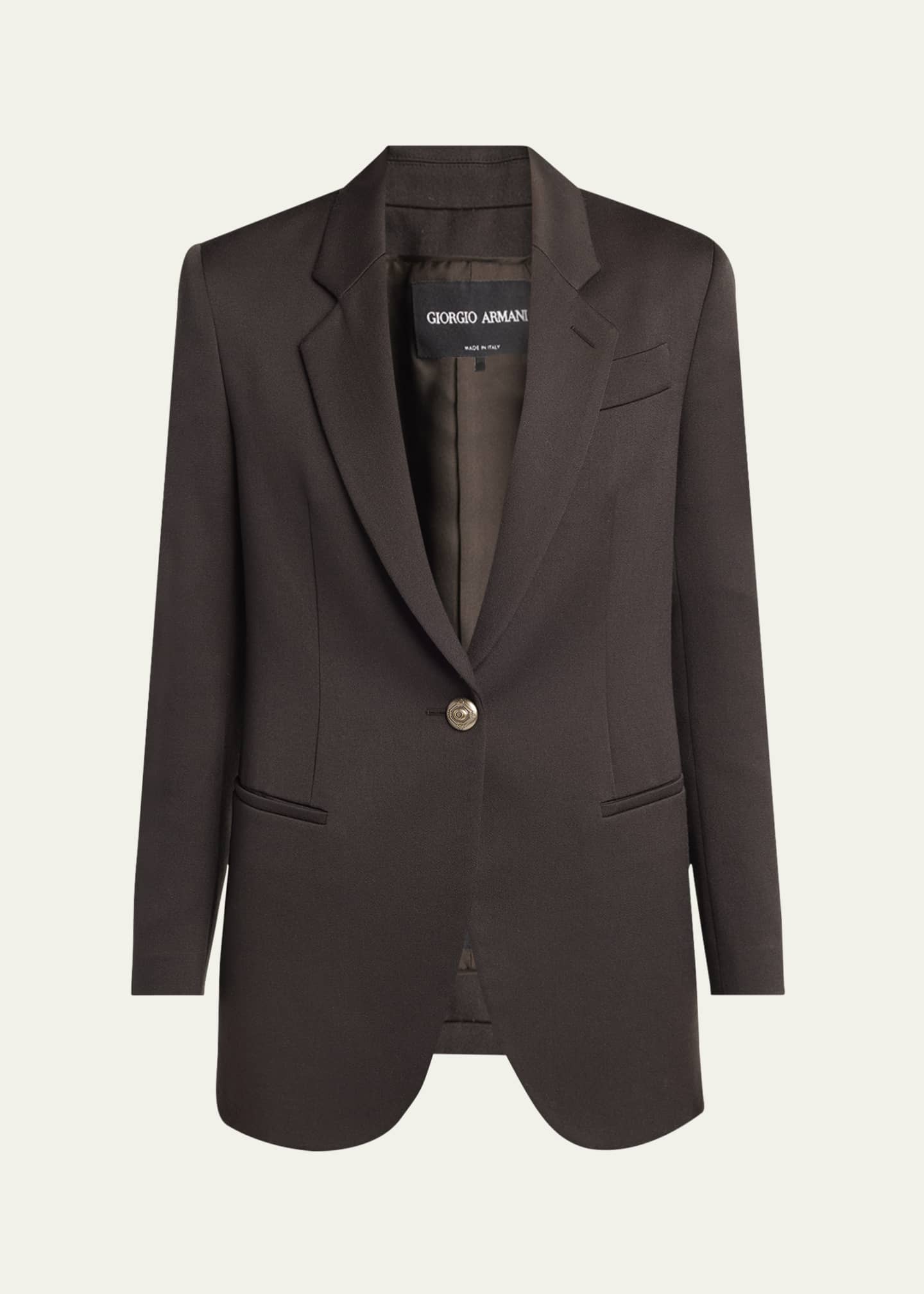 Giorgio Armani Virgin Wool Single-Breasted Blazer Image 1 of 5