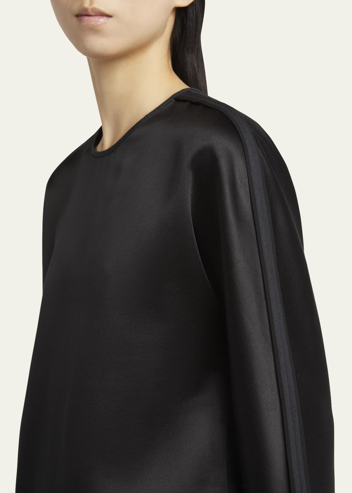 Giorgio Armani Silk Blouse with Tonal Piping Image 5 of 5