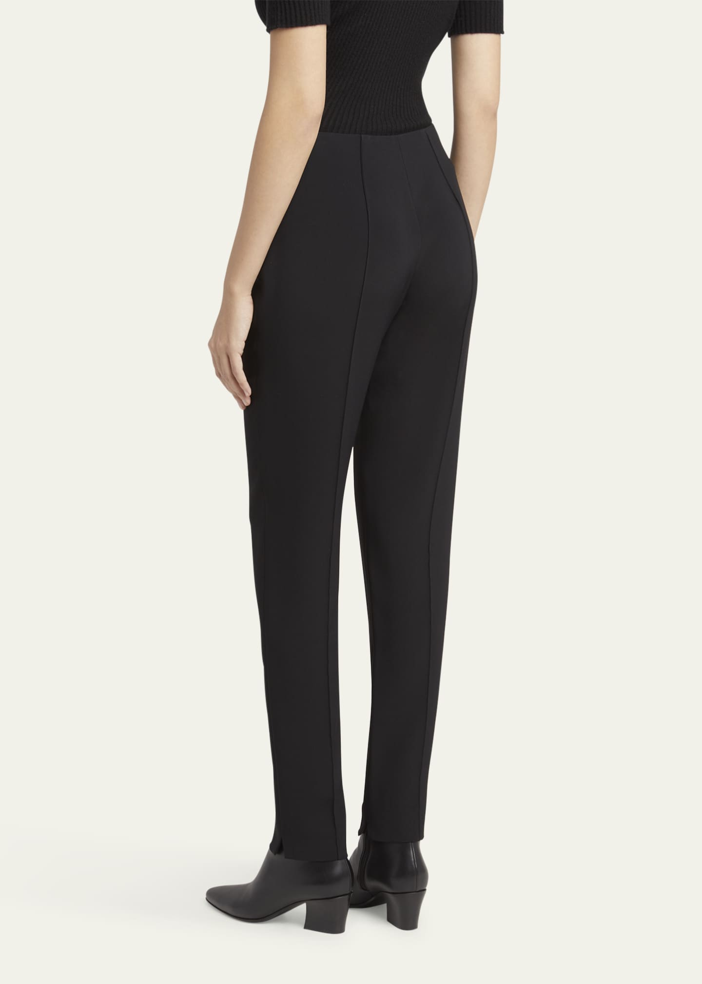 Giorgio Armani Pintuck Slim-Leg Cady Trousers Image 3 of 5