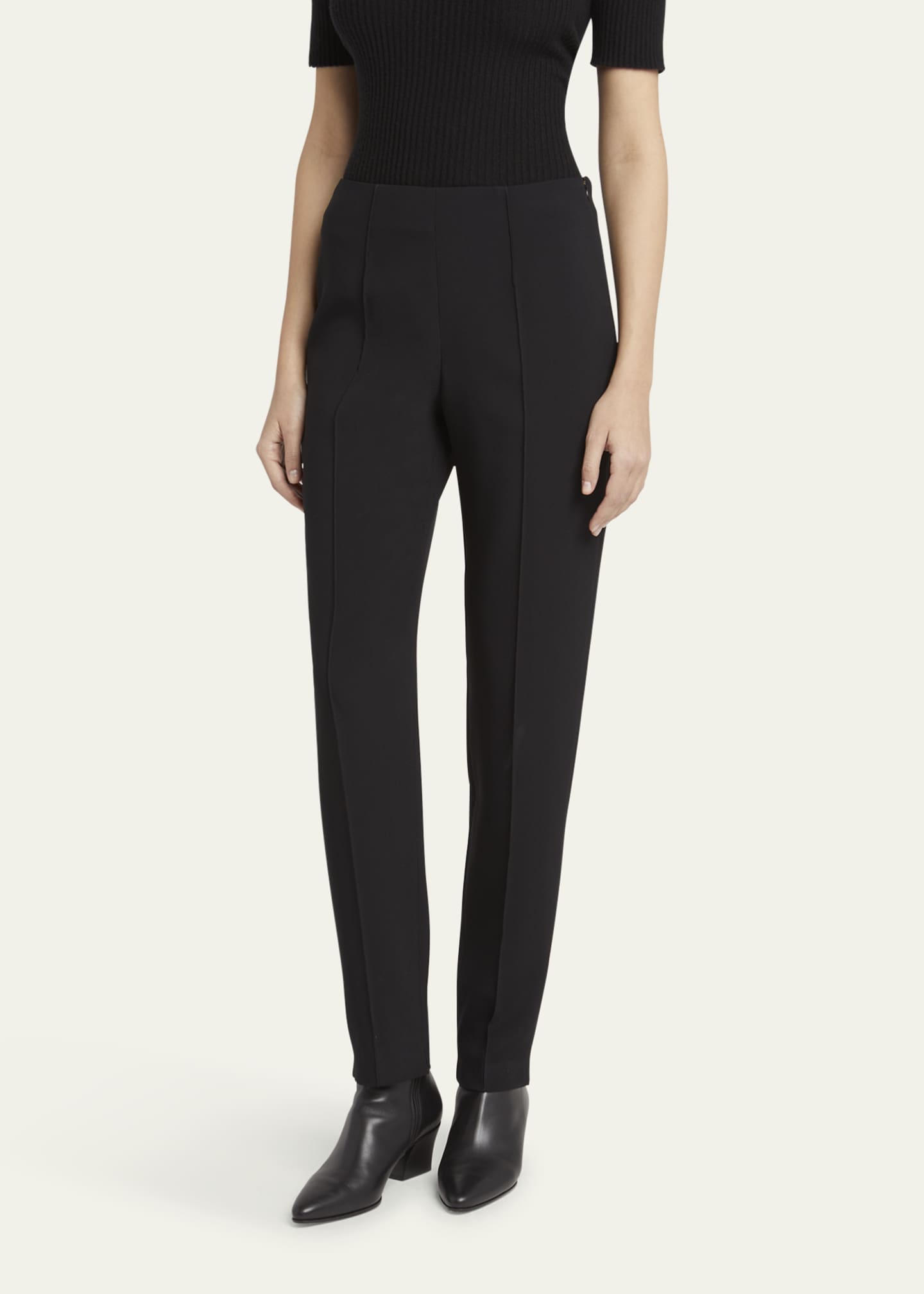 Giorgio Armani Pintuck Slim-Leg Cady Trousers Image 4 of 5
