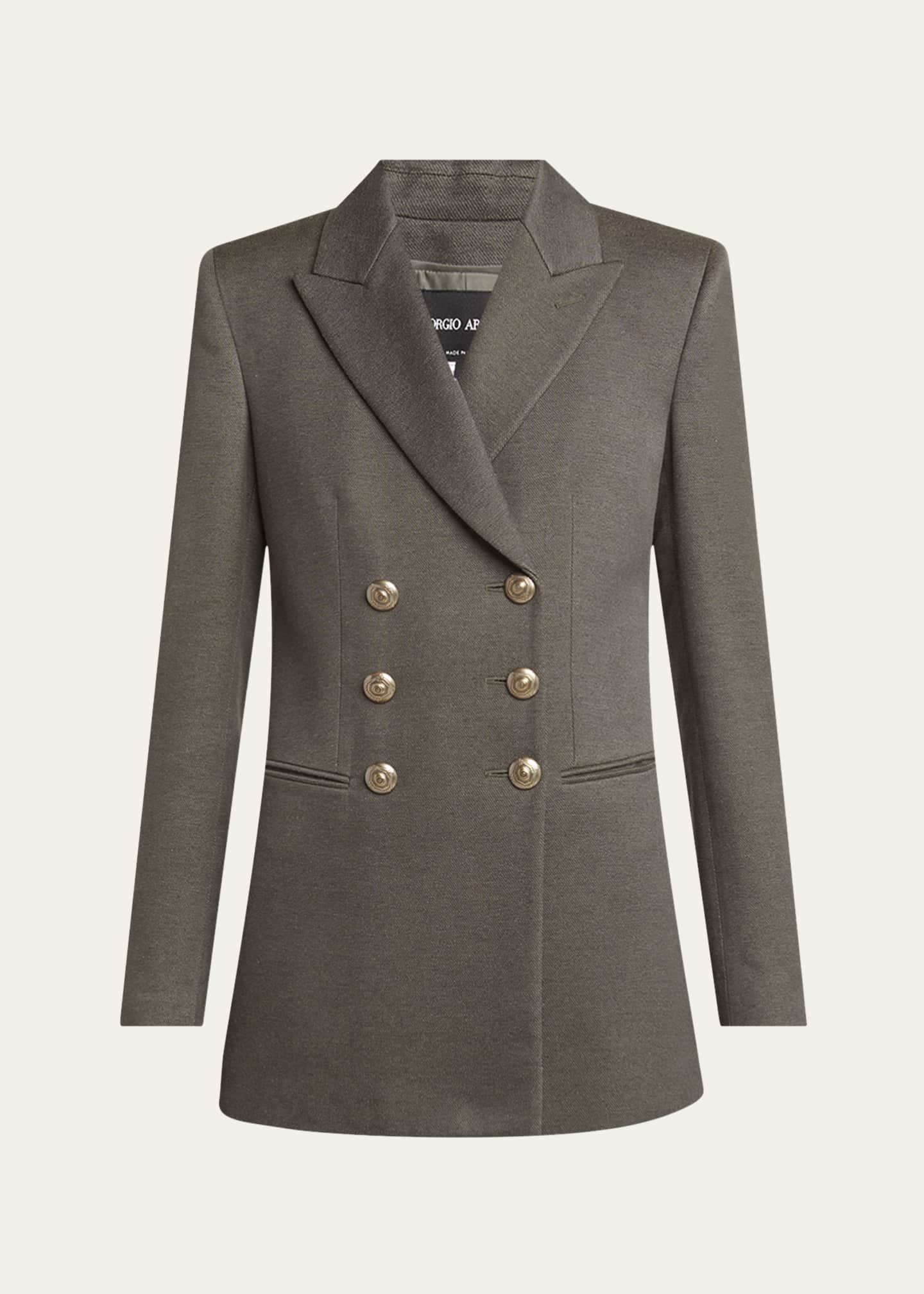 Giorgio Armani Silk Cotton Double-Breasted Blazer - Bergdorf Goodman