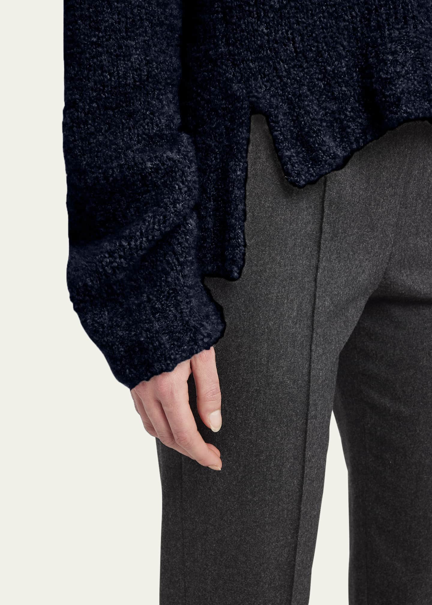 Giorgio Armani Turtleneck Cashmere-Silk Boucle Sweater Image 5 of 5