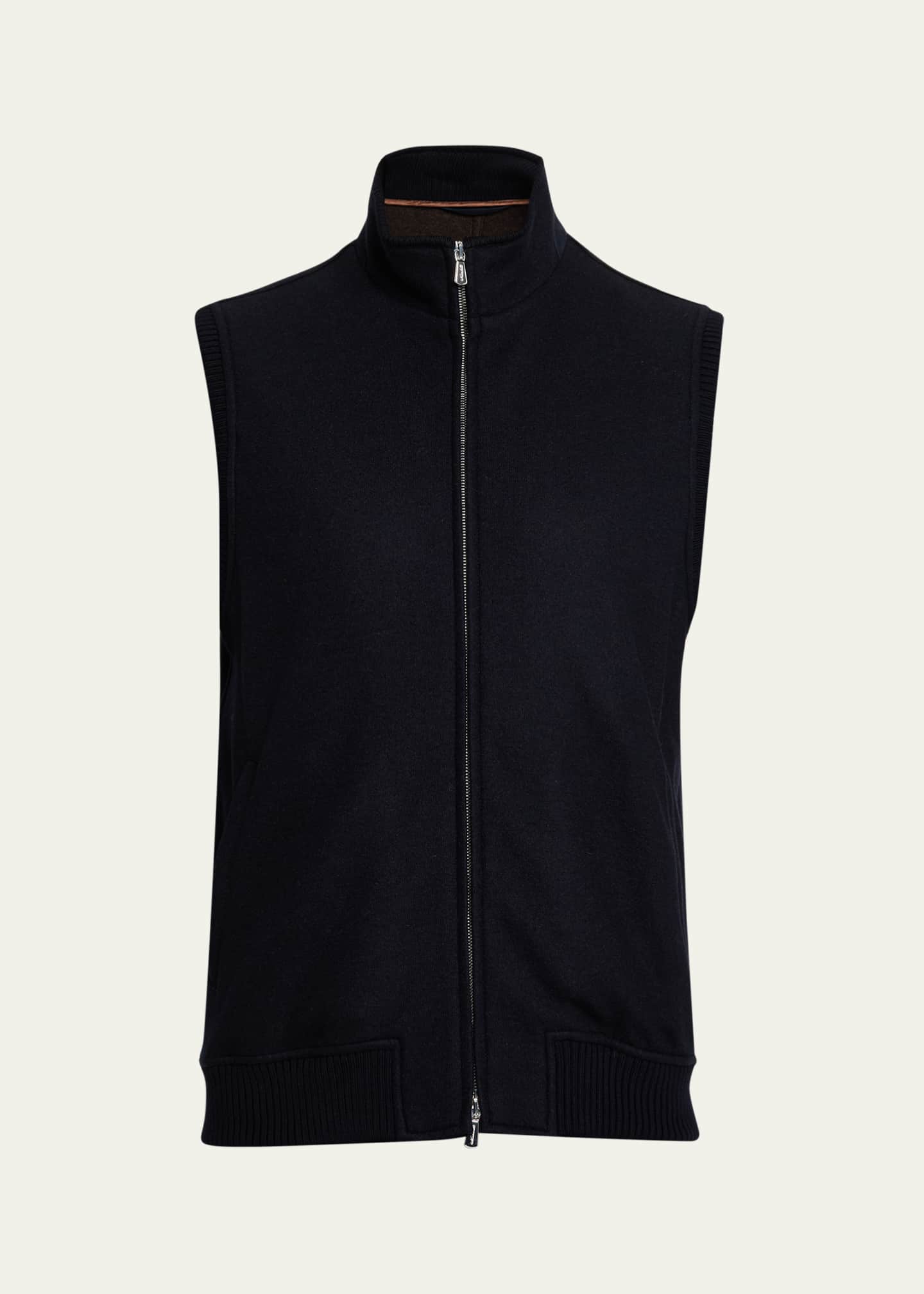 Mandelli Men's Cashmere Jersey Full-Zip Vest - Bergdorf Goodman
