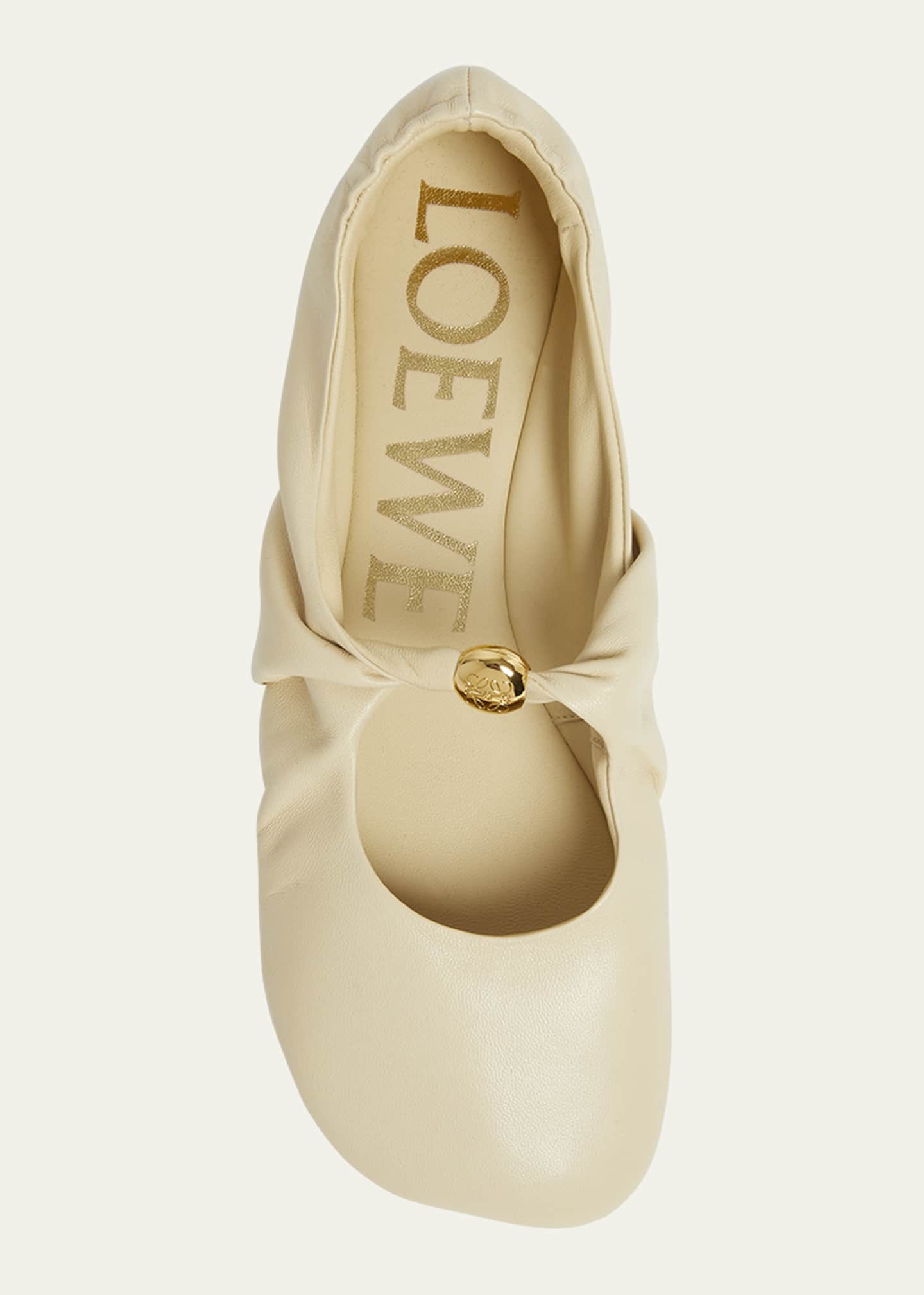 Loewe Pebble Soft Leather Ballerina Flats - Bergdorf Goodman