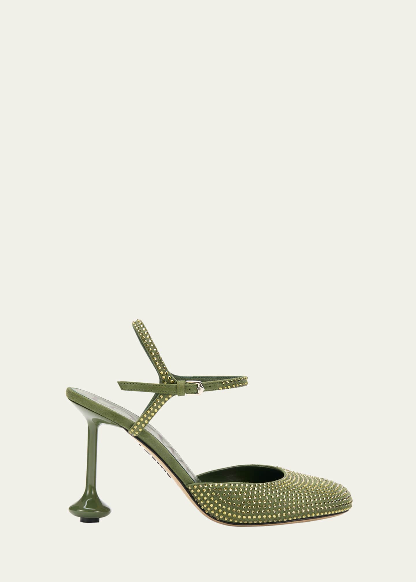Toy Embellished Suede Ankle-Strap Pumps