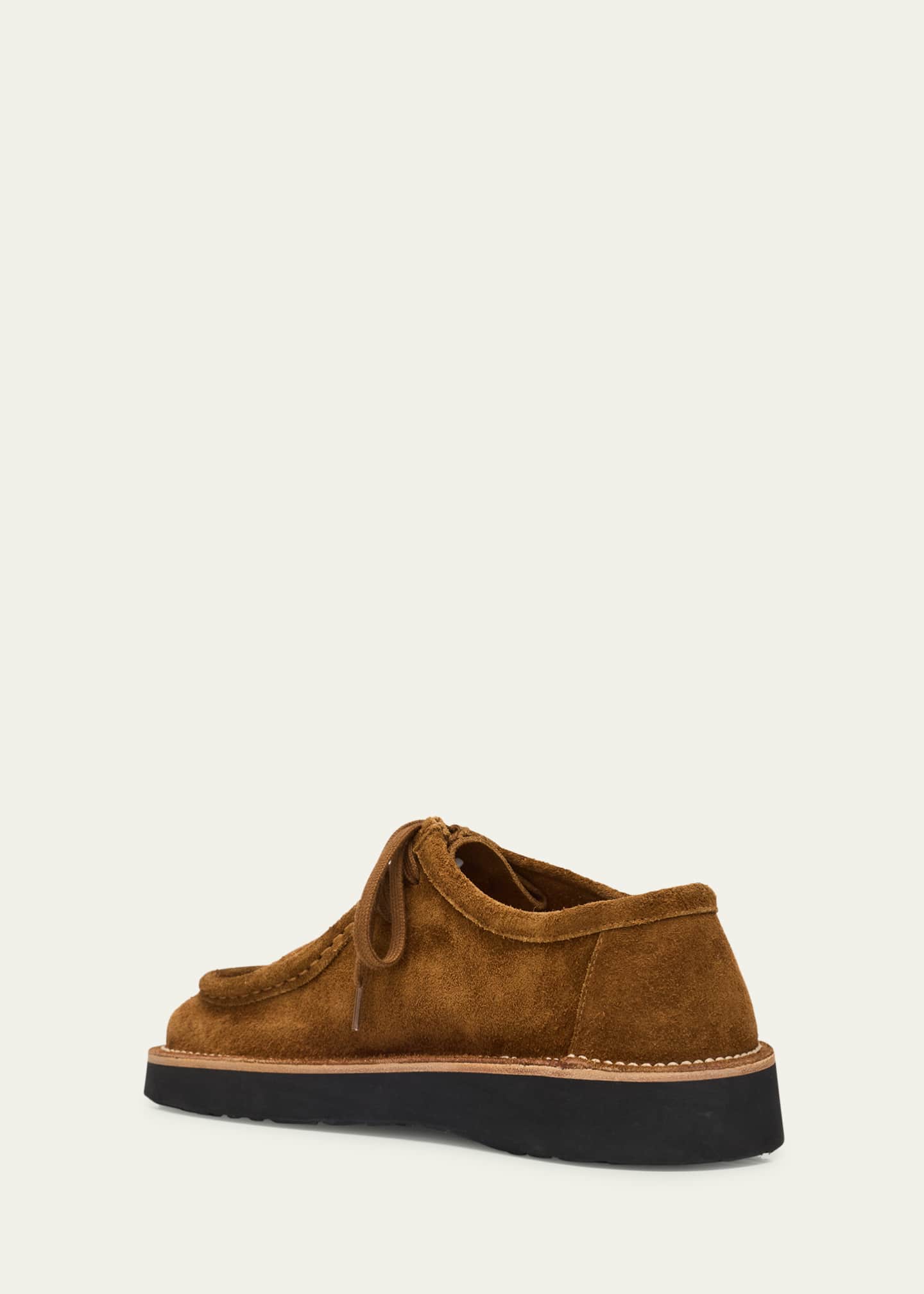 Loewe Faro Suede Lace-Up Derby Shoes - Bergdorf Goodman