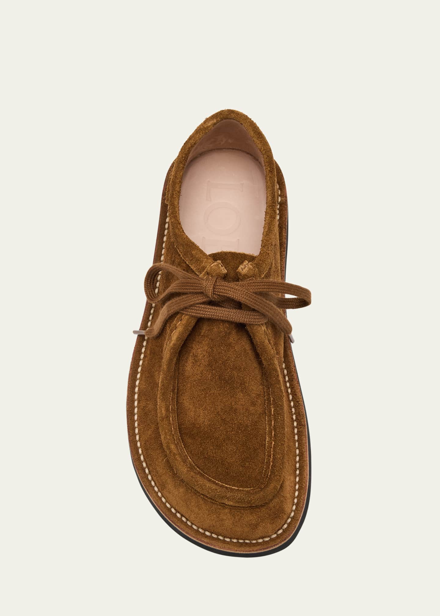 Loewe Faro Suede Lace-Up Derby Shoes - Bergdorf Goodman