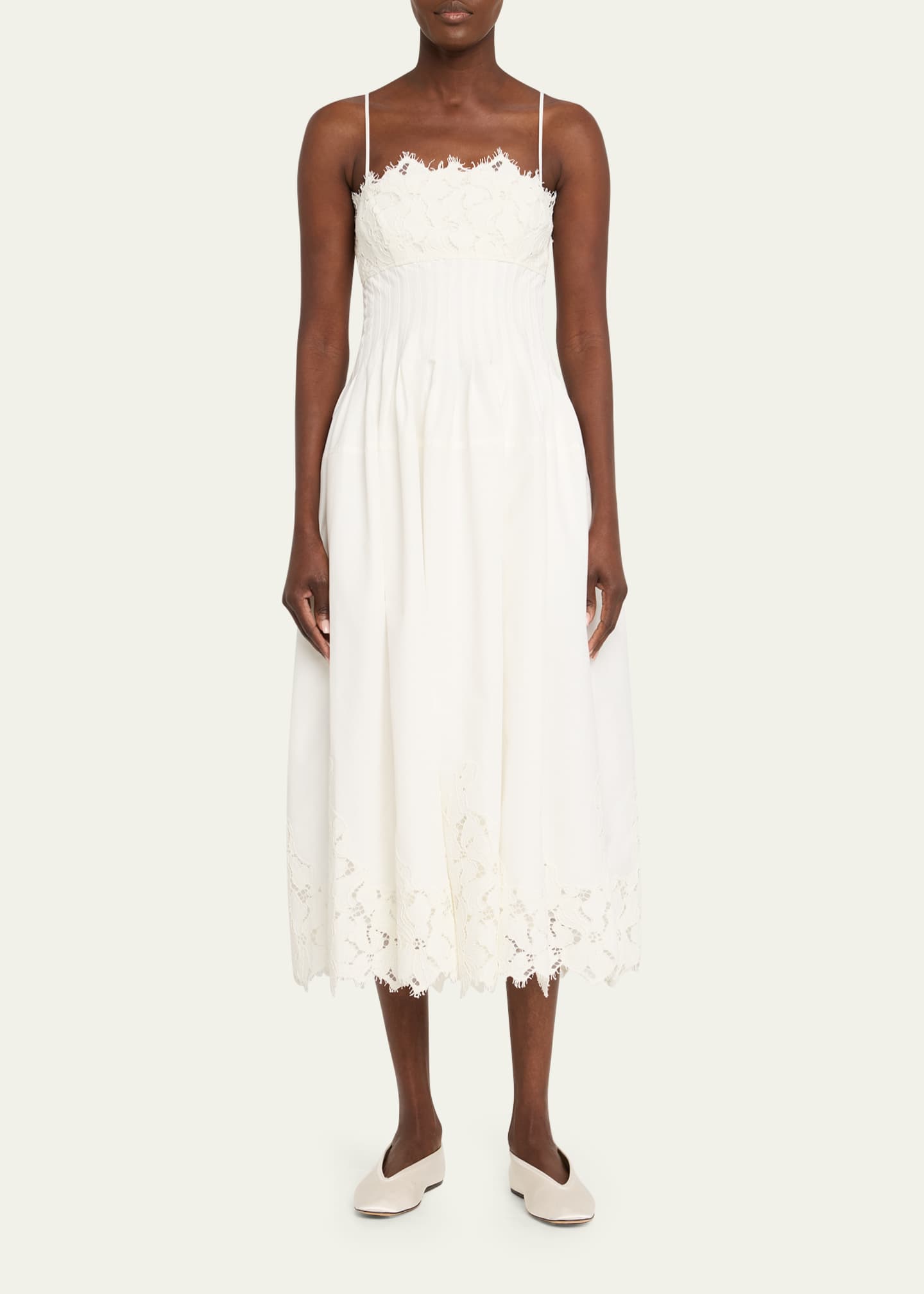 Lilianna Sleeveless Lace Midi Dress