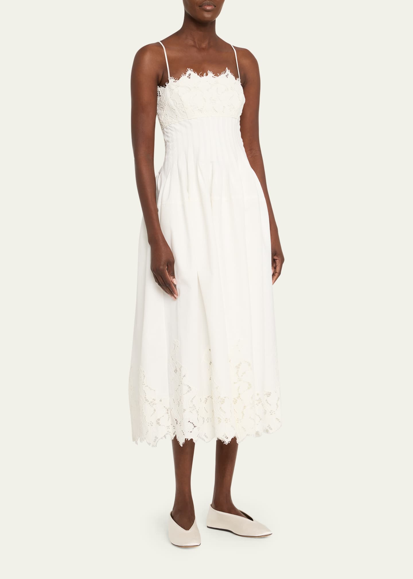 Lilianna Sleeveless Lace Midi Dress