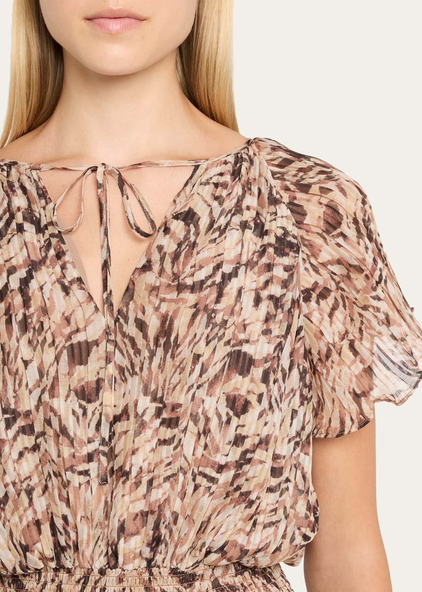 Felicia Pleated Mini Dress - Thumbnail 5