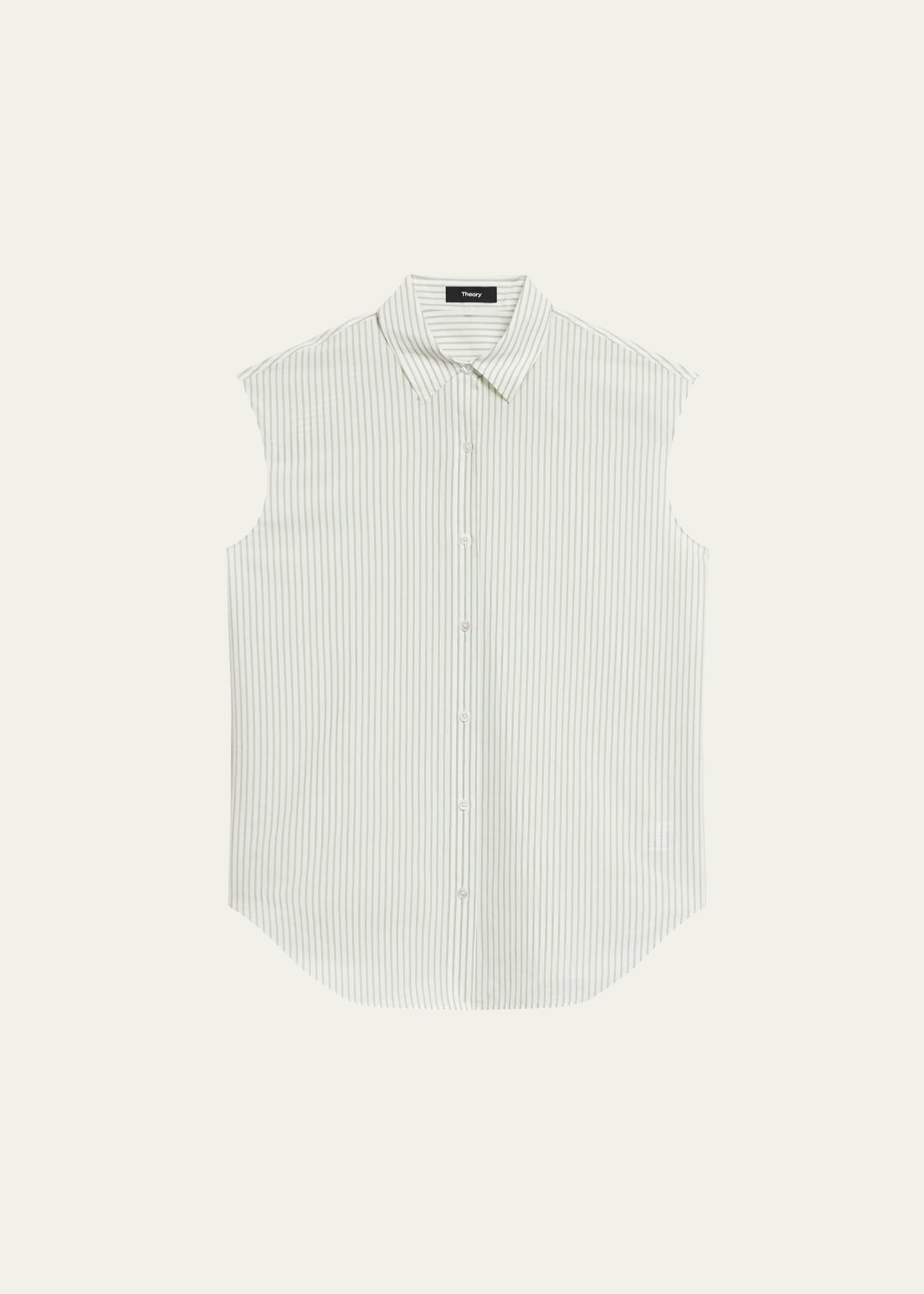Stripe Sleeveless Boyfriend Shirt - Thumbnail 1