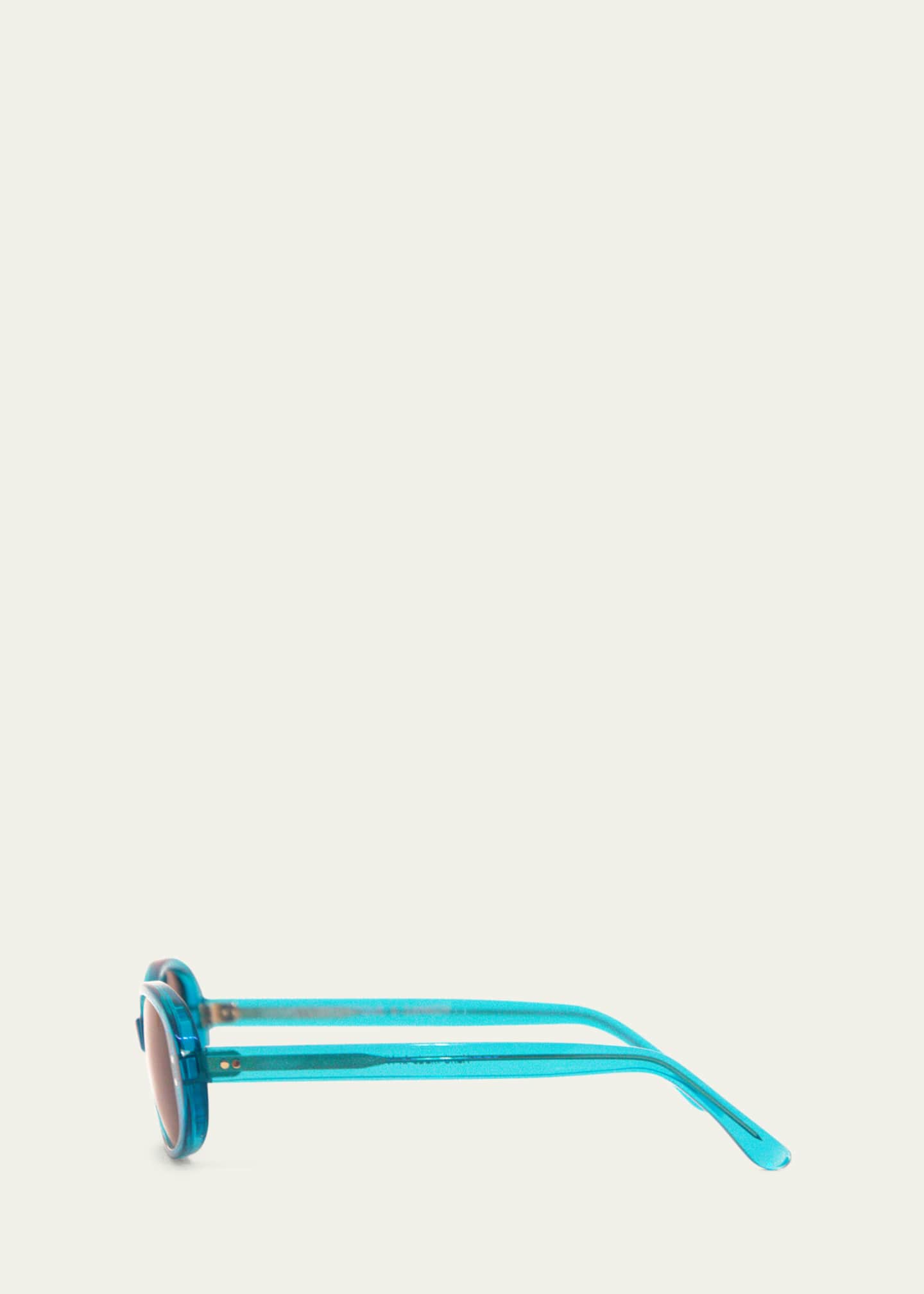 Selima Optique x Zankov Carolyn Oval Acetate Sunglasses Image 3 of 3