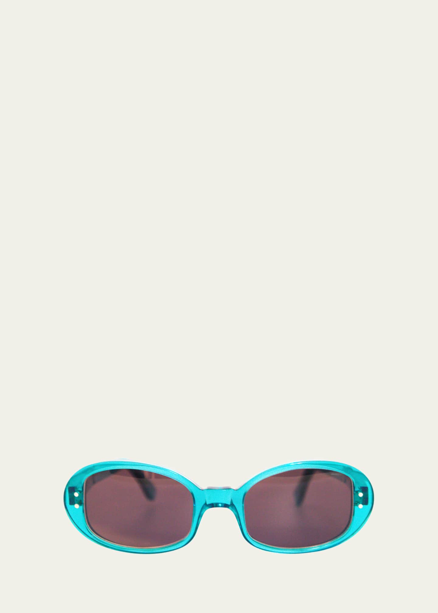 Selima Optique x Zankov Carolyn Oval Acetate Sunglasses Image 1 of 3