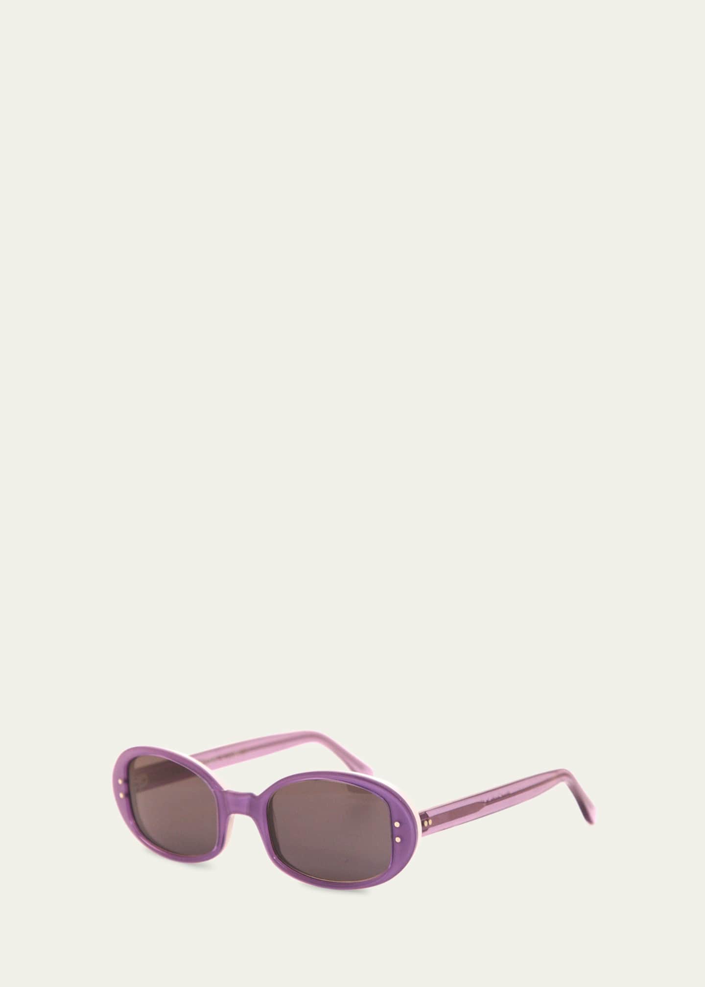 Selima Optique x Zankov Carolyn Oval Acetate Sunglasses - Bergdorf