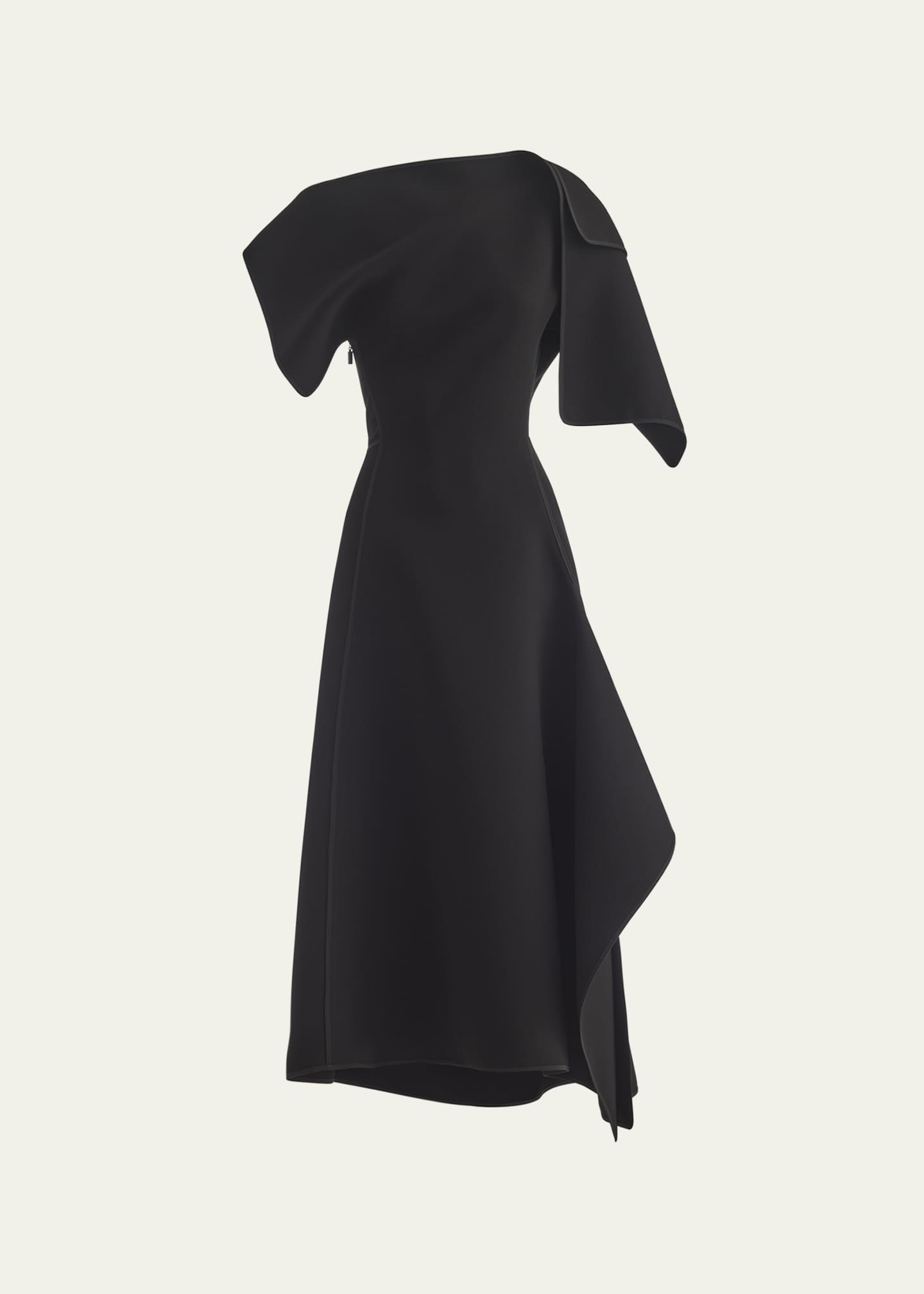 Maticevski Synergy Pieced Short-Sleeve A-Line Gown Image 1 of 5