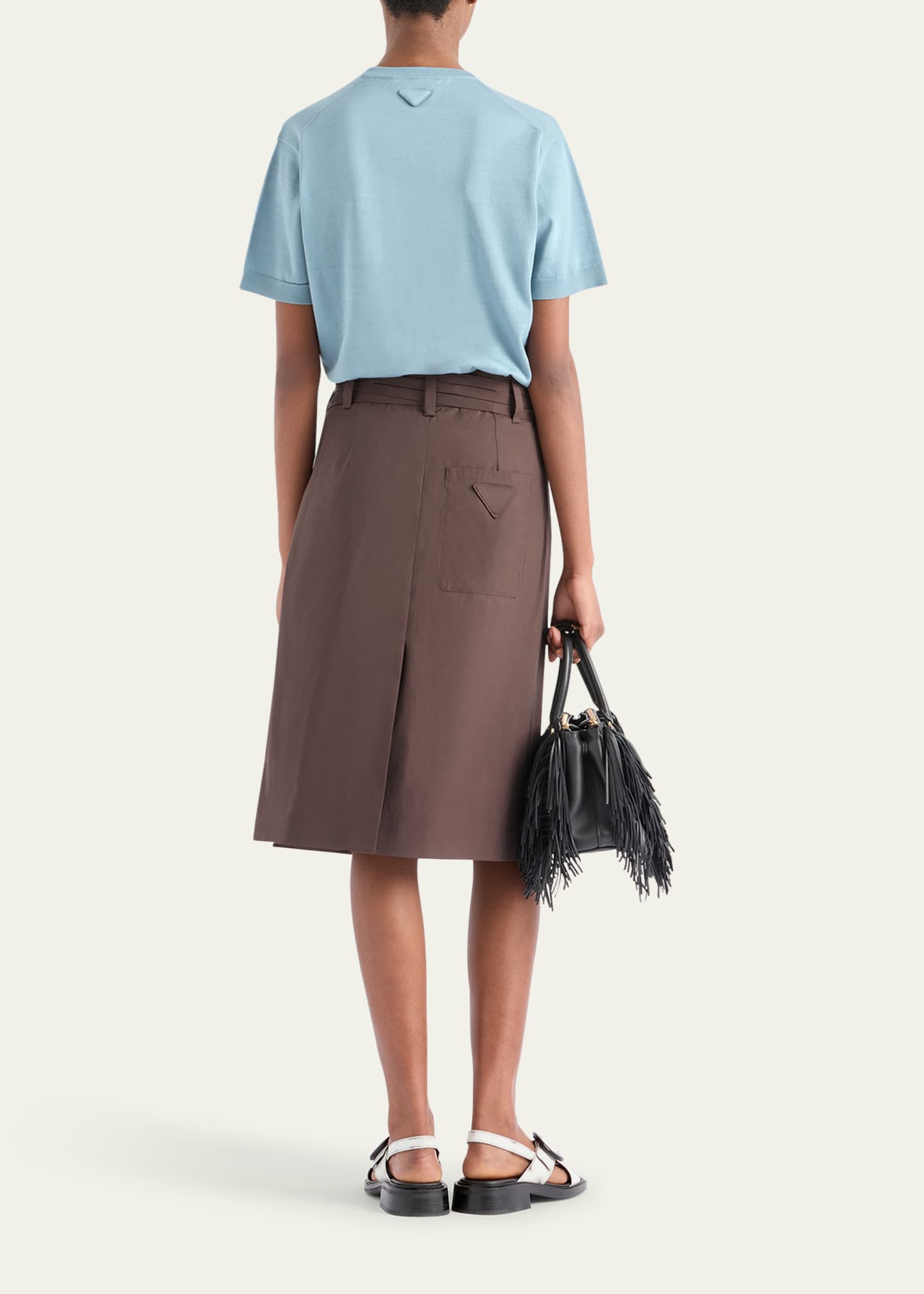 Prada Cotton Short-Sleeve Sweater Image 3 of 4